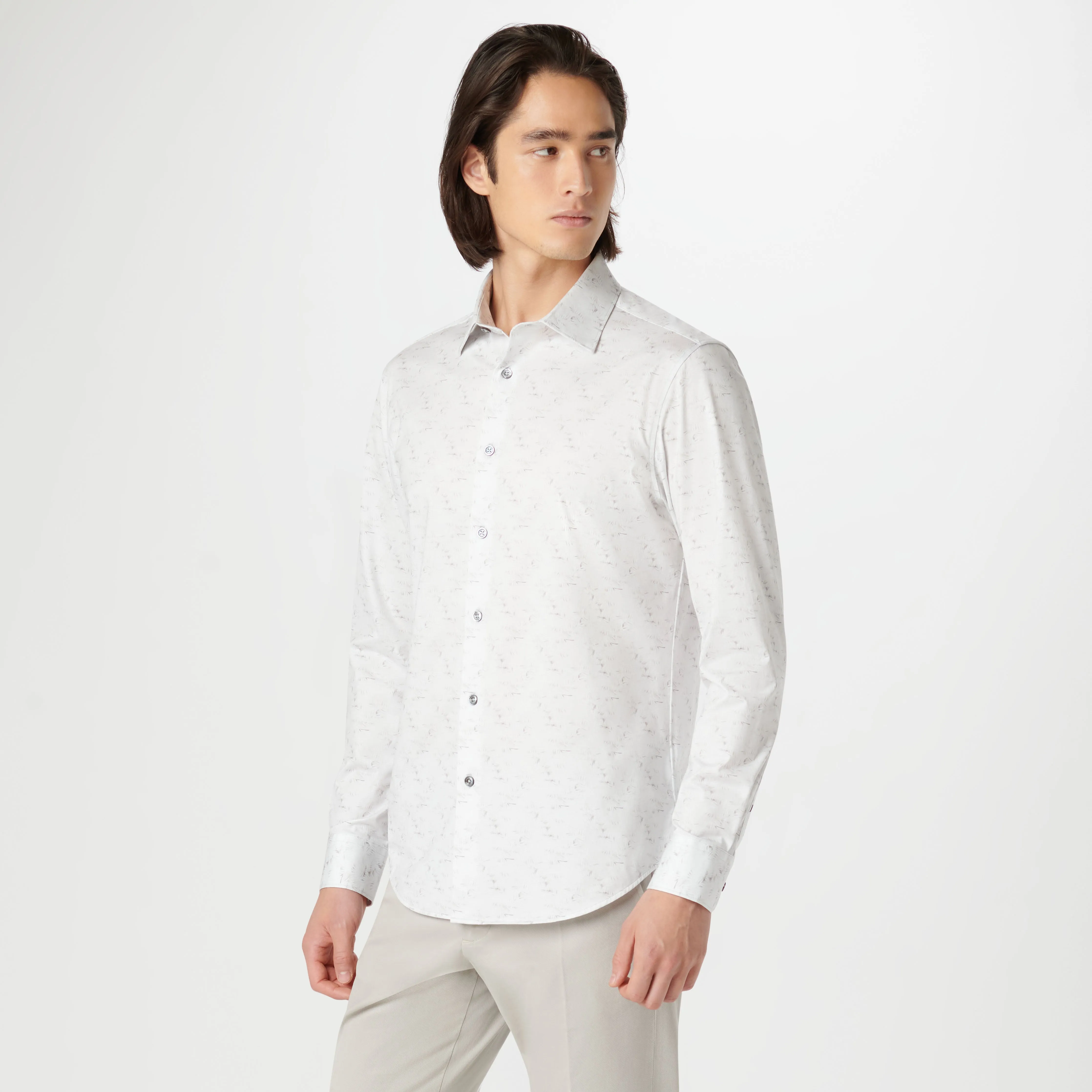 James Leaf Print OoohCotton Shirt sold by Bugatchi product image thumbnail 3