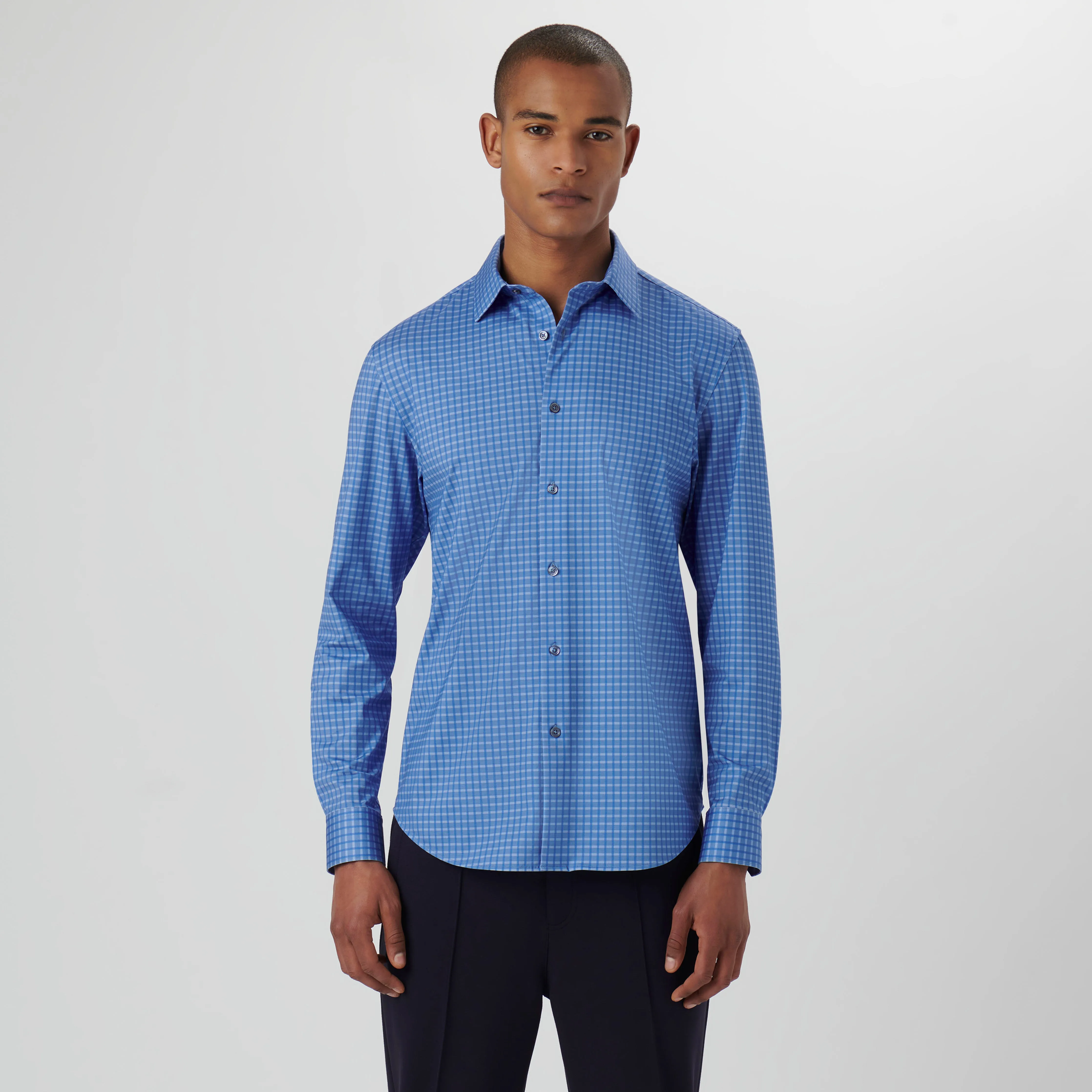 James Mini Check OoohCotton Shirt sold by Bugatchi product image thumbnail 2