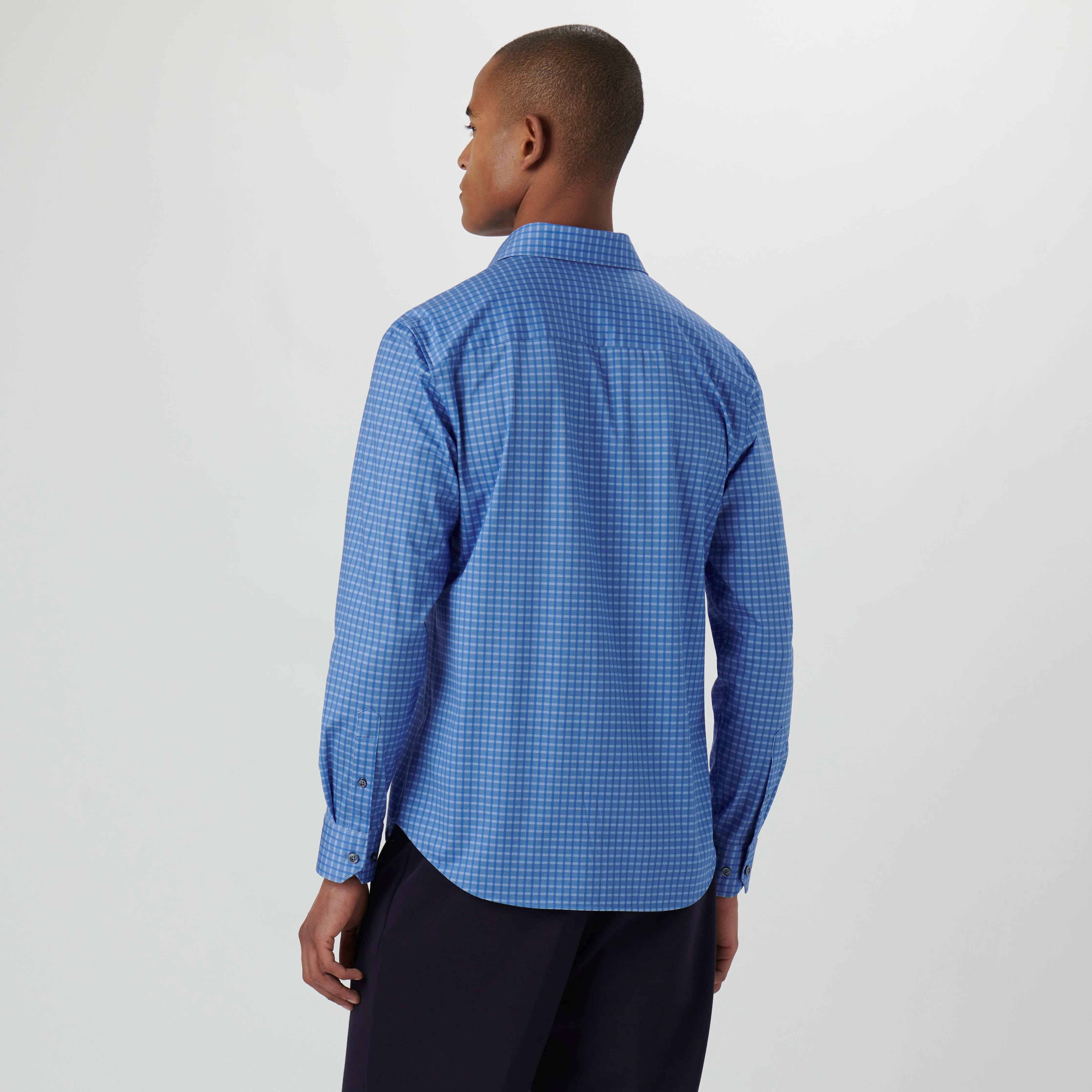 James Mini Check OoohCotton Shirt sold by Bugatchi product image thumbnail 4