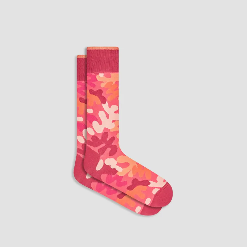 Abstract Mid-Calf Socks sold by Bugatchi