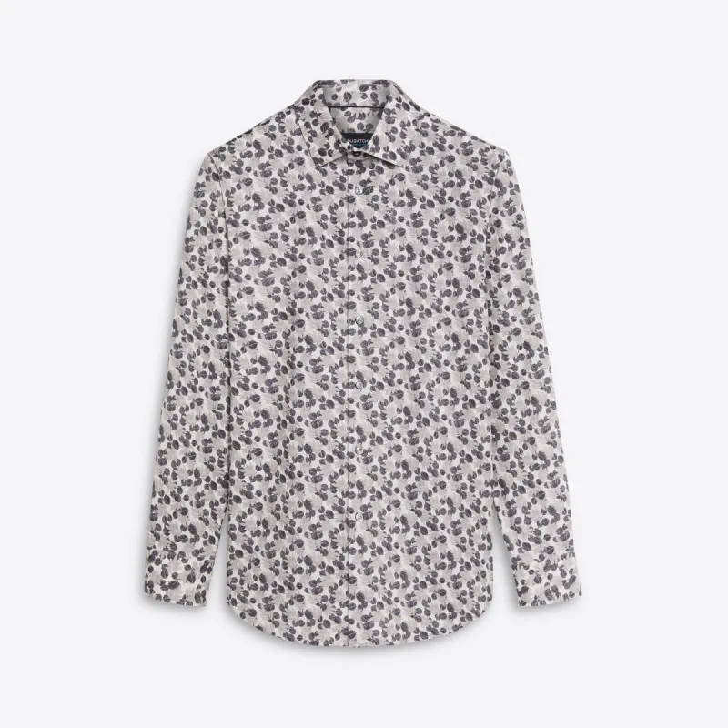 JAMES Leaf Print OoohCotton Shirt sold by Bugatchi