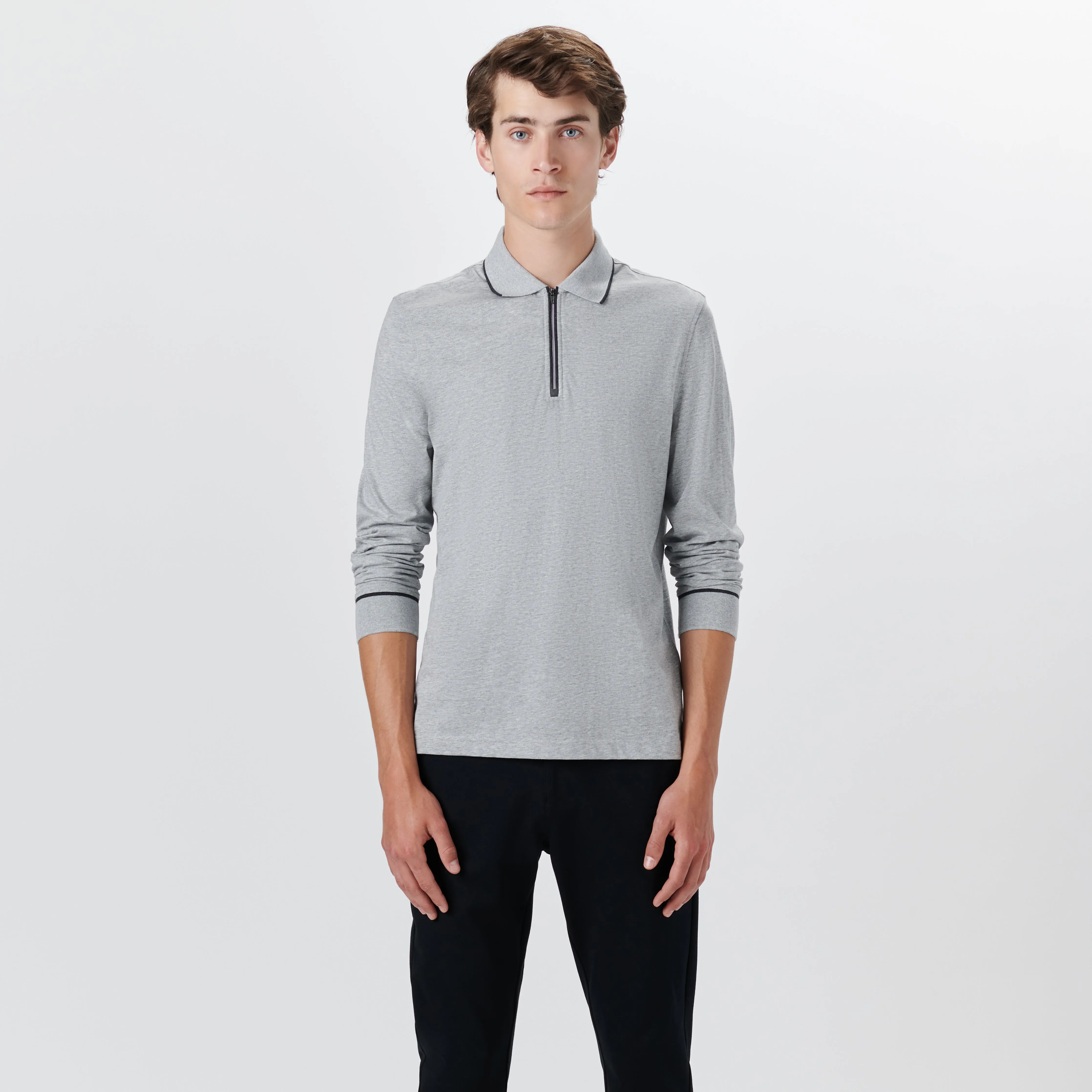 Long Sleeve Quarter Zip Polo sold by Bugatchi product image thumbnail 2