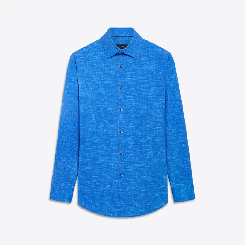 JAMES Chambray Print OoohCotton Shirt sold by Bugatchi