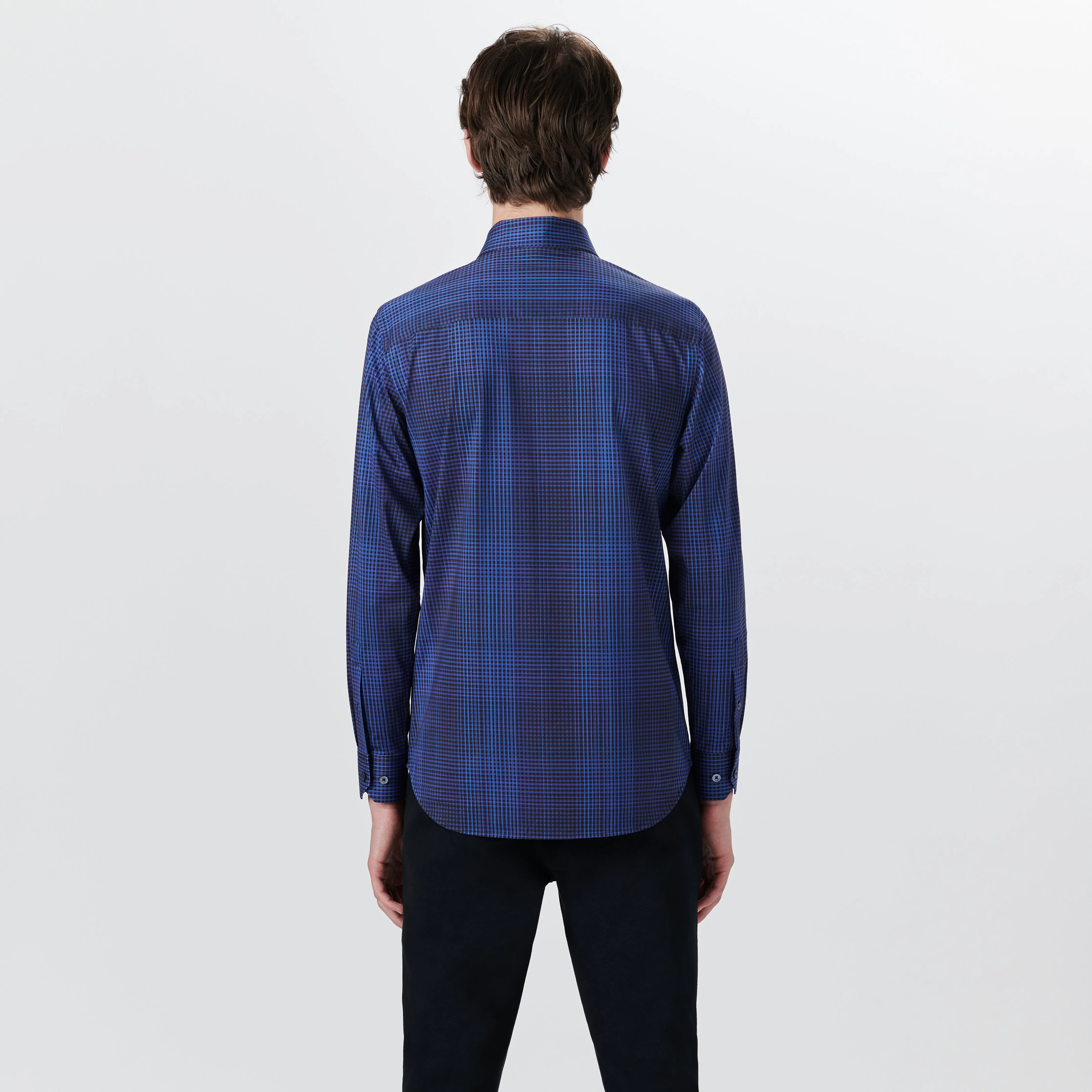 JAMES Mini Check OoohCotton Shirt sold by Bugatchi product image thumbnail 4