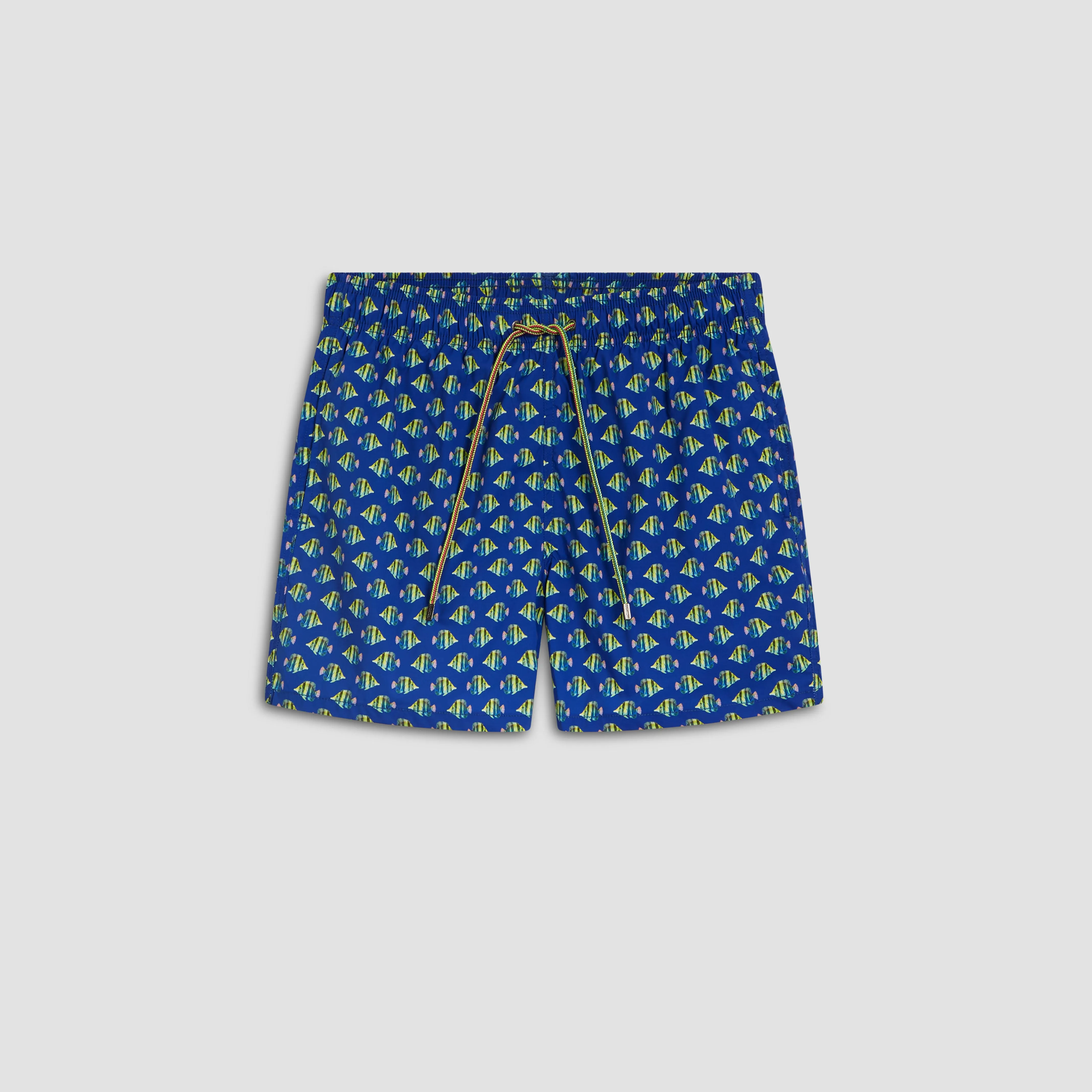 Archer Striped Fish Swim Trunks sold by Bugatchi