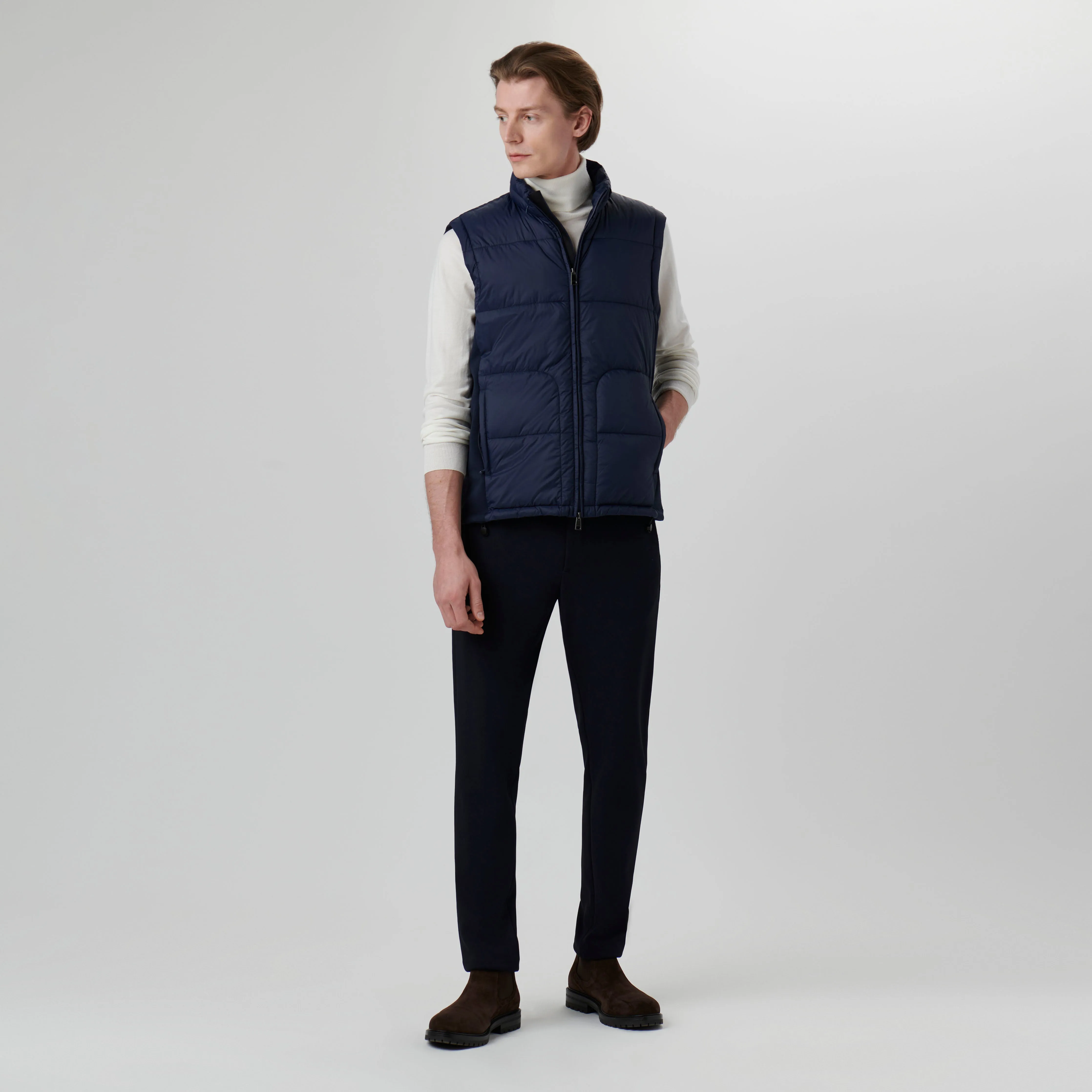 Quilted Vest with Stow-Away Hood sold by Bugatchi product image thumbnail 5