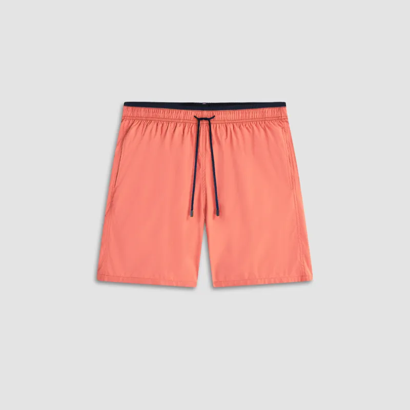 Quinn Solid Swim Trunks sold by Bugatchi