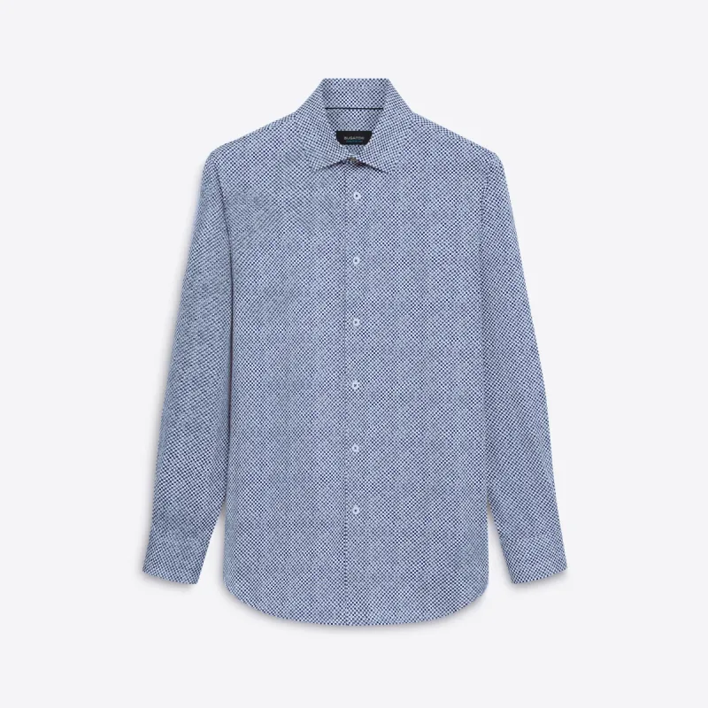 JAMES Mini Checkerboard OoohCotton Shirt sold by Bugatchi