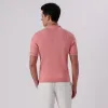 Rib Knit Short Sleeve Johnny Collar Sweater sold by Bugatchi