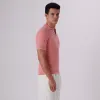 Rib Knit Short Sleeve Johnny Collar Sweater sold by Bugatchi