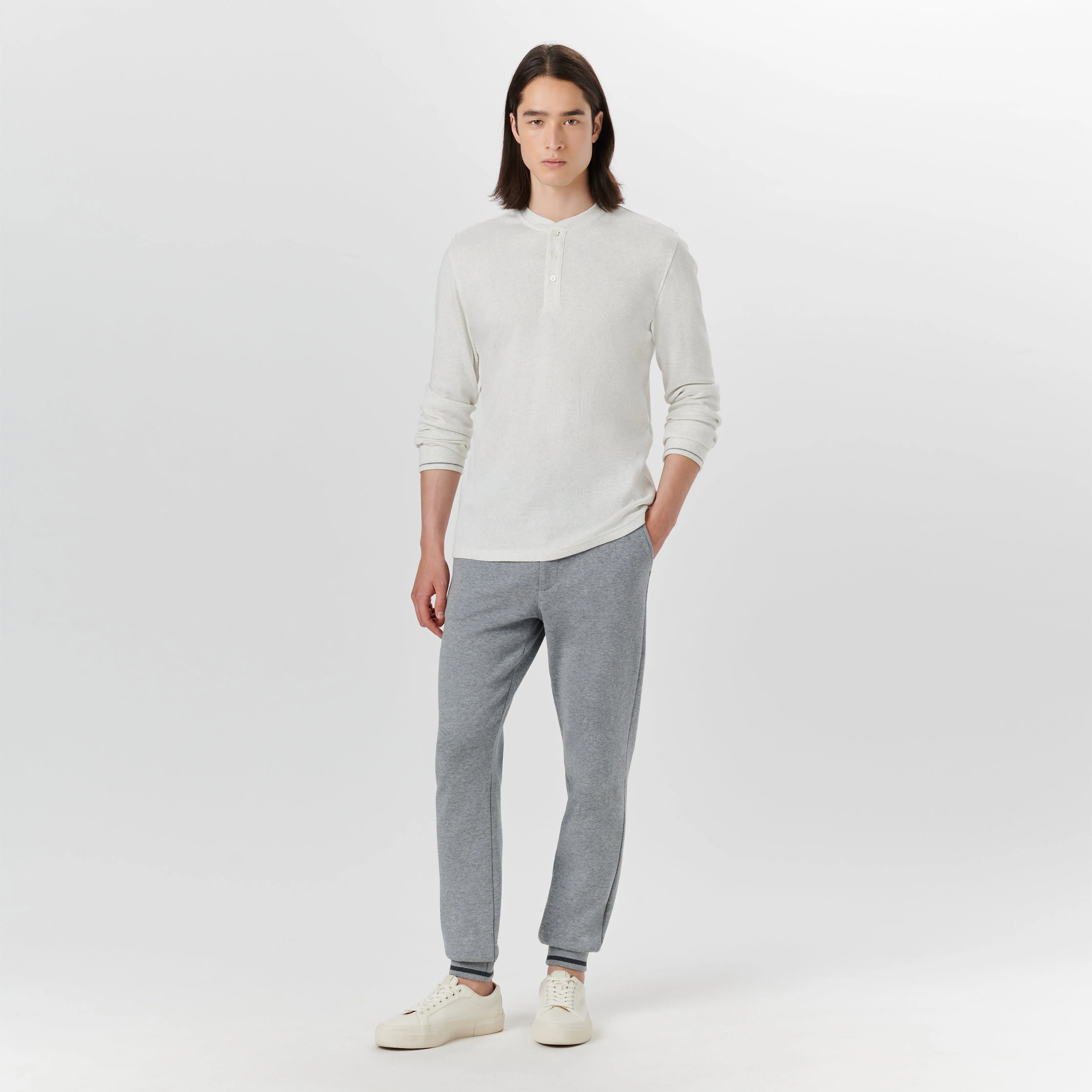 Henley Sweatshirt sold by Bugatchi product image thumbnail 5