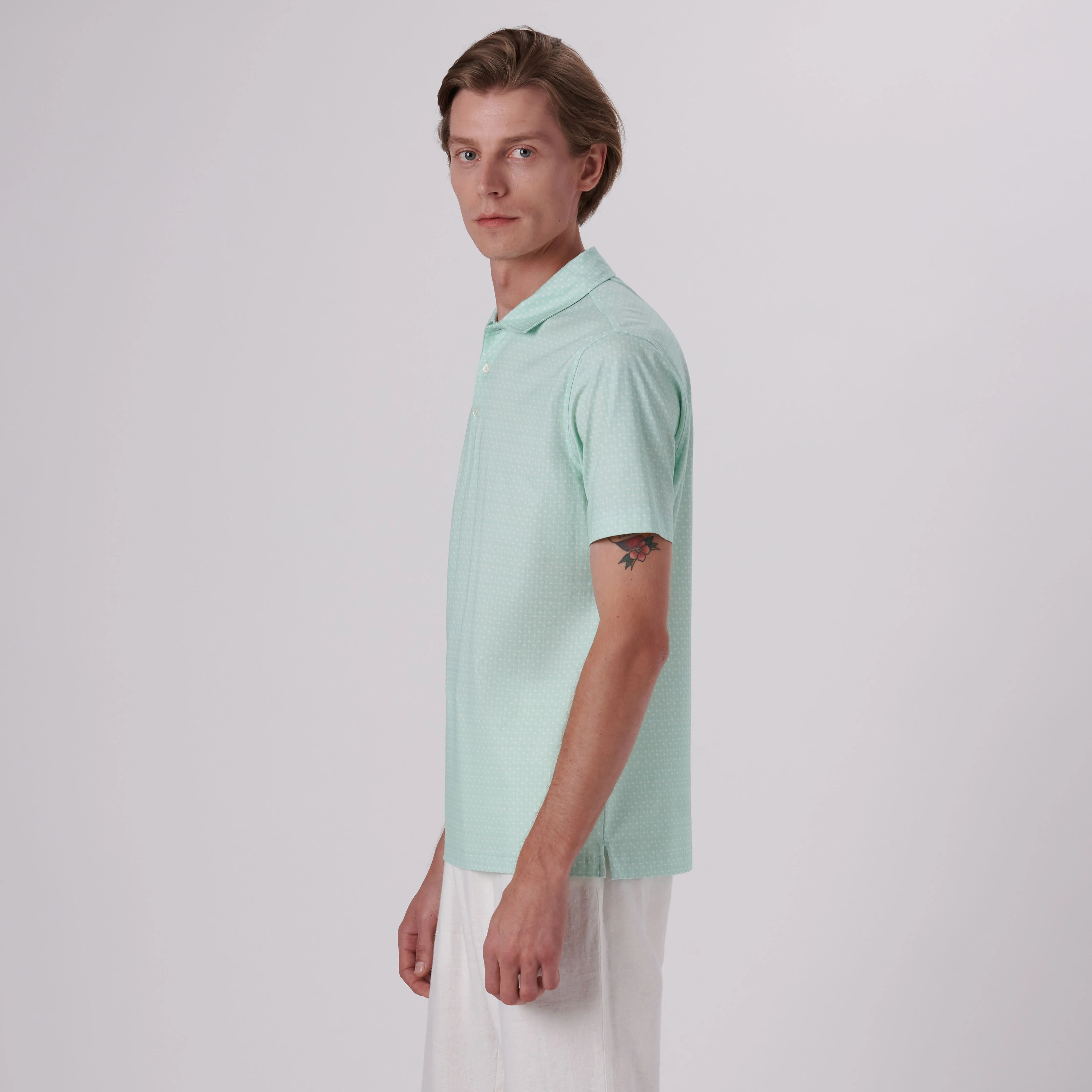 Victor Palm Trees Print OoohCotton Polo sold by Bugatchi product image thumbnail 3