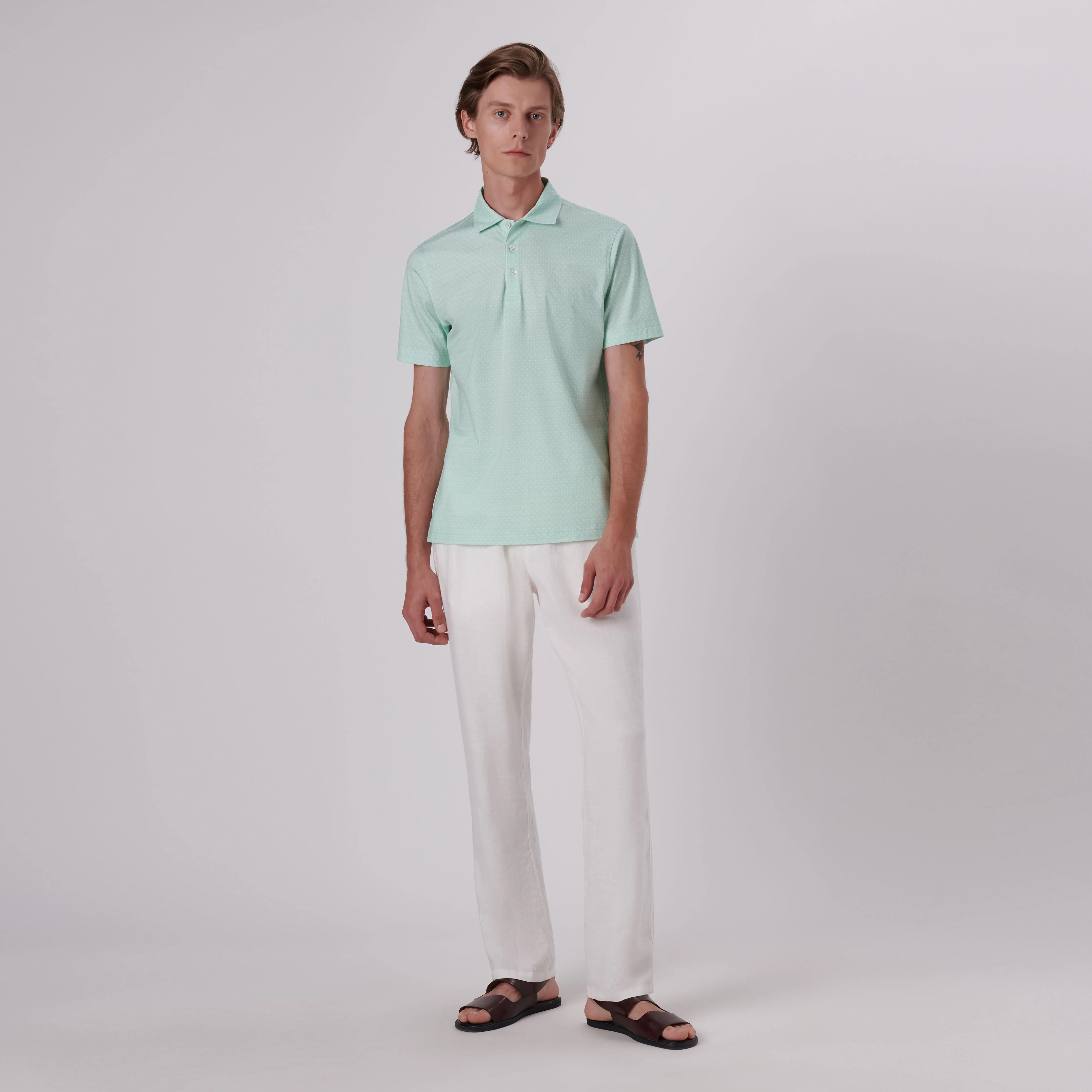 Victor Palm Trees Print OoohCotton Polo sold by Bugatchi product image thumbnail 5