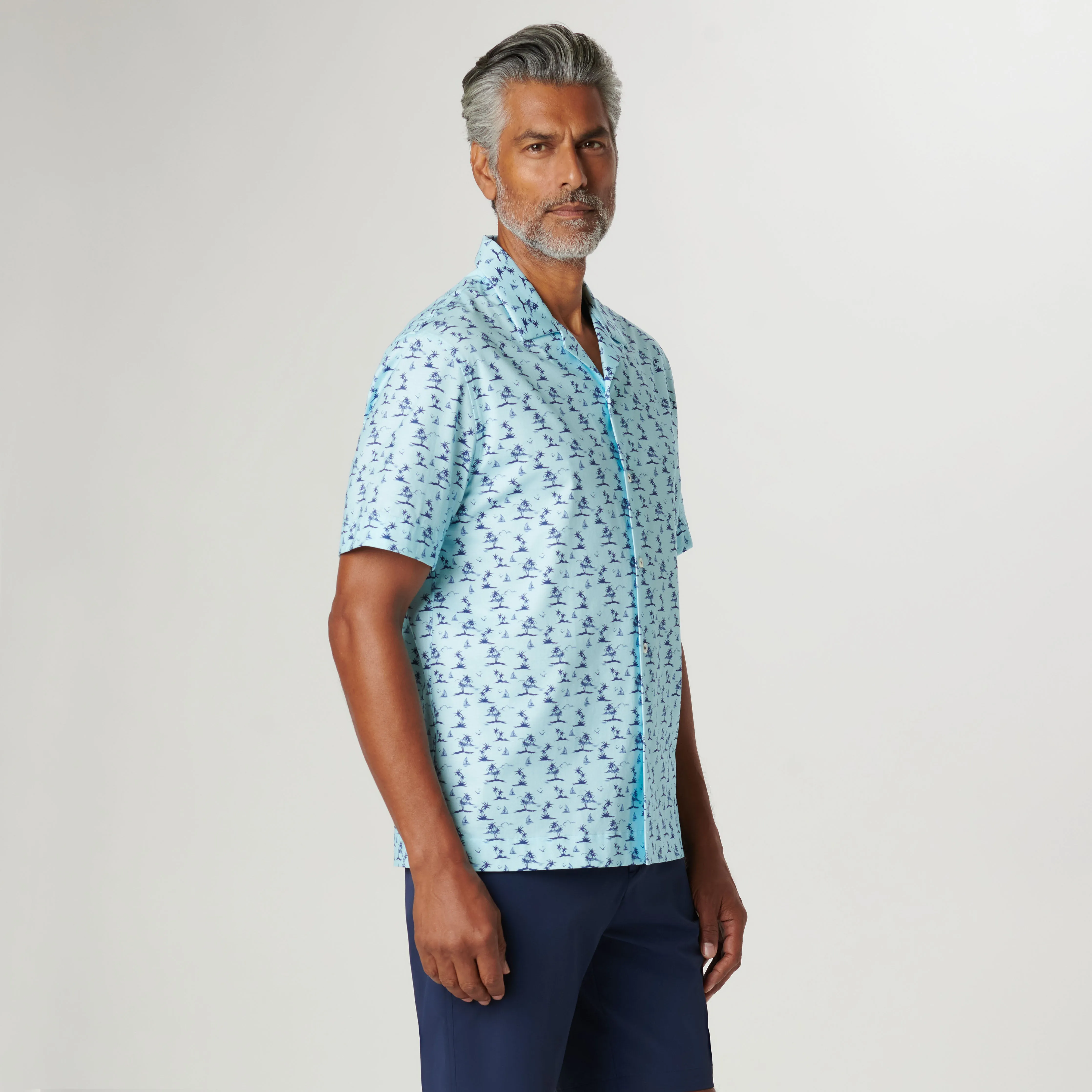 Cole Tropical OoohCotton Camp Shirt sold by Bugatchi product image thumbnail 3