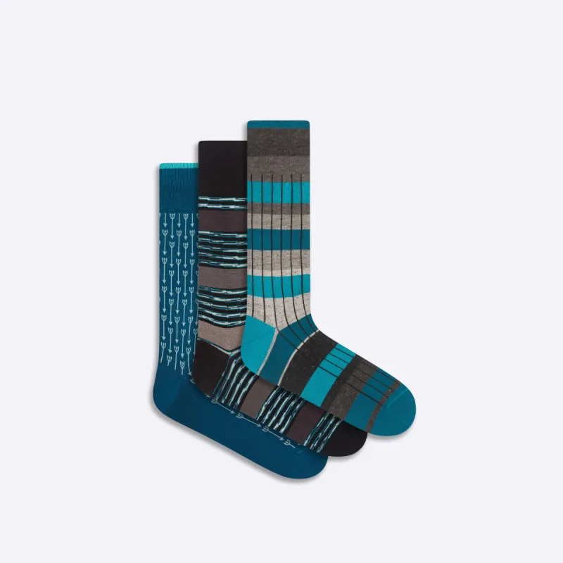 Three-Pair Assorted Sock Box sold by Bugatchi