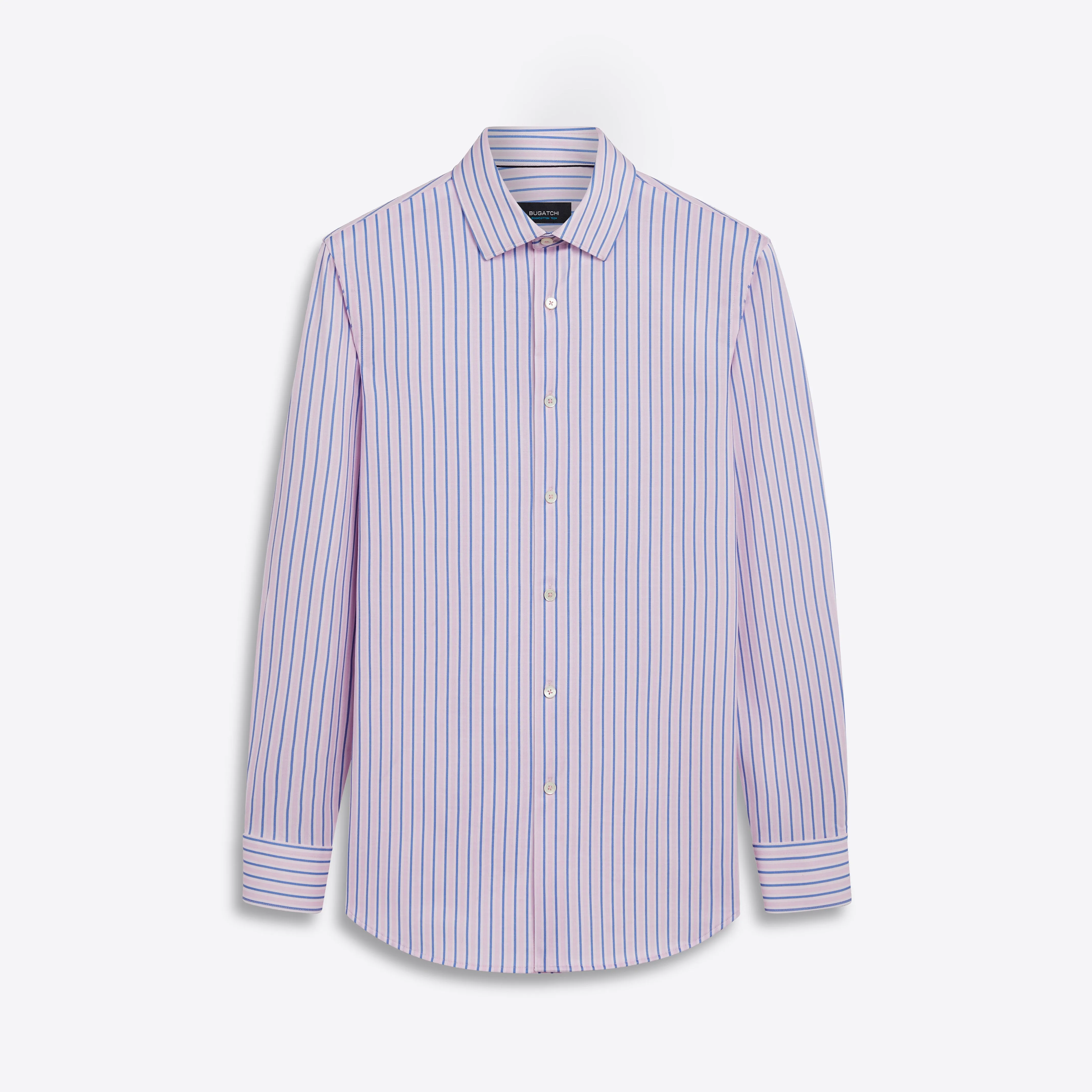 JAMES Pin Stripe OoohCotton Twill Shirt sold by Bugatchi