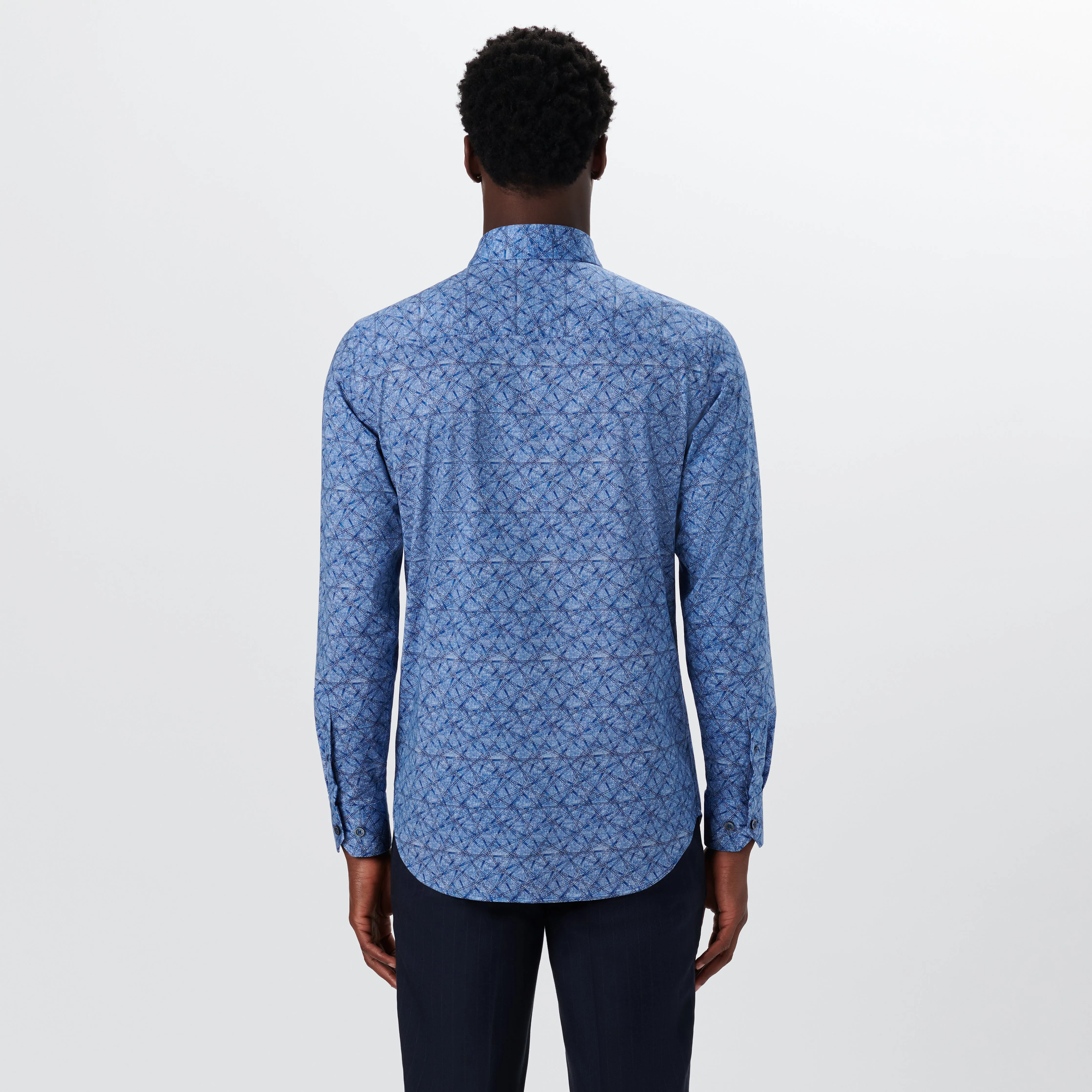JAMES Abstract Print OoohCotton Shirt sold by Bugatchi product image thumbnail 4