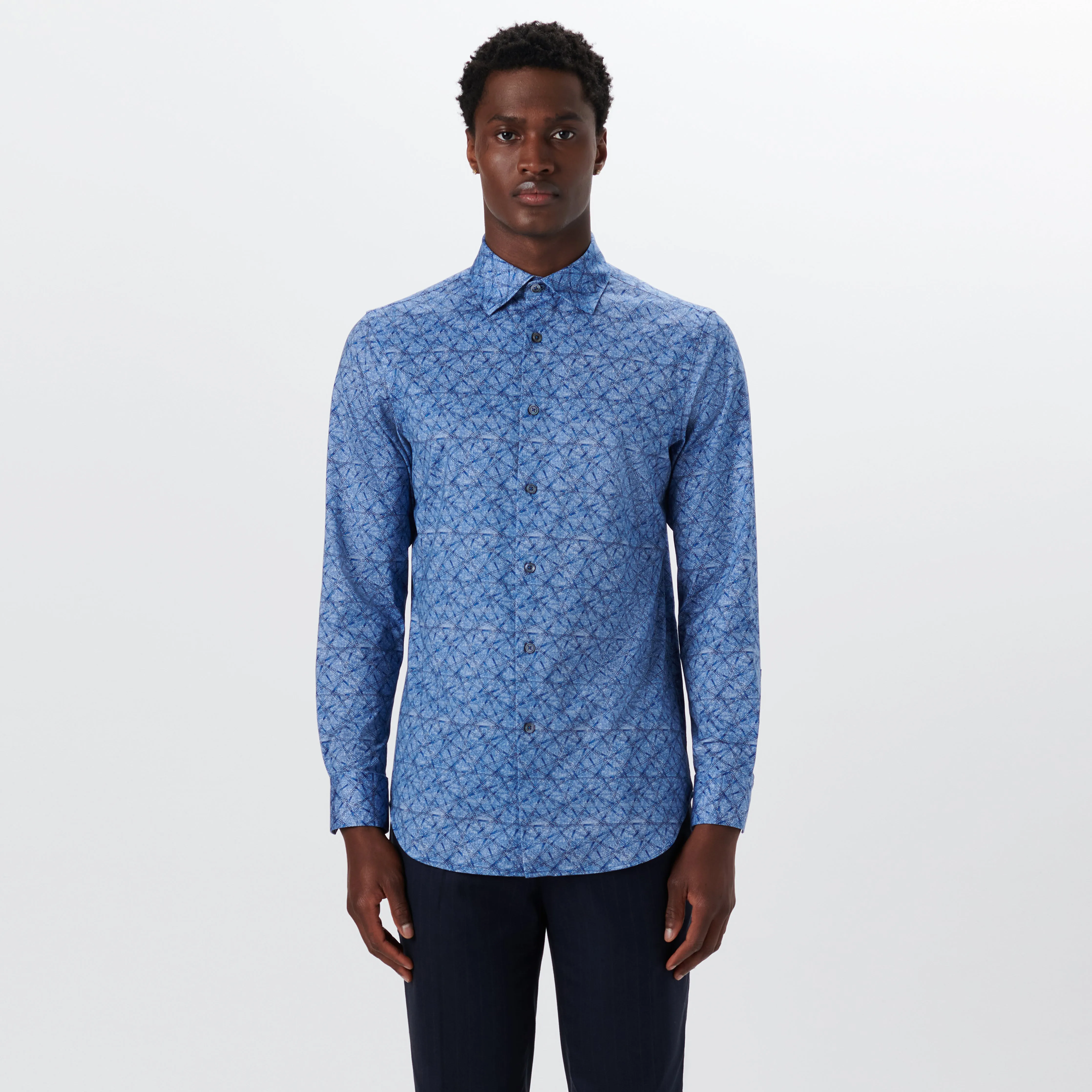 JAMES Abstract Print OoohCotton Shirt sold by Bugatchi product image thumbnail 2
