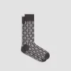 Geometric Mid-Calf Socks sold by Bugatchi
