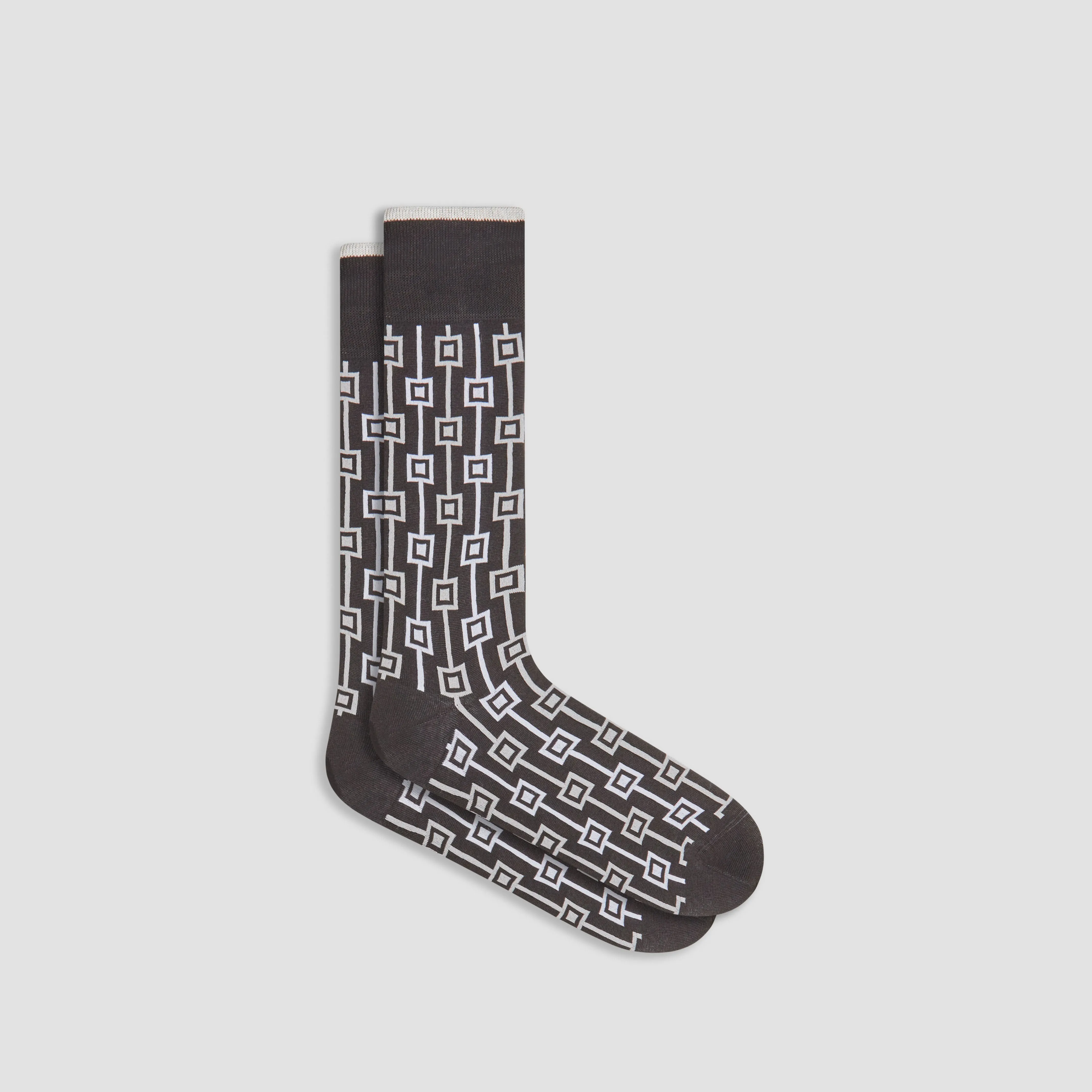 Geometric Mid-Calf Socks sold by Bugatchi