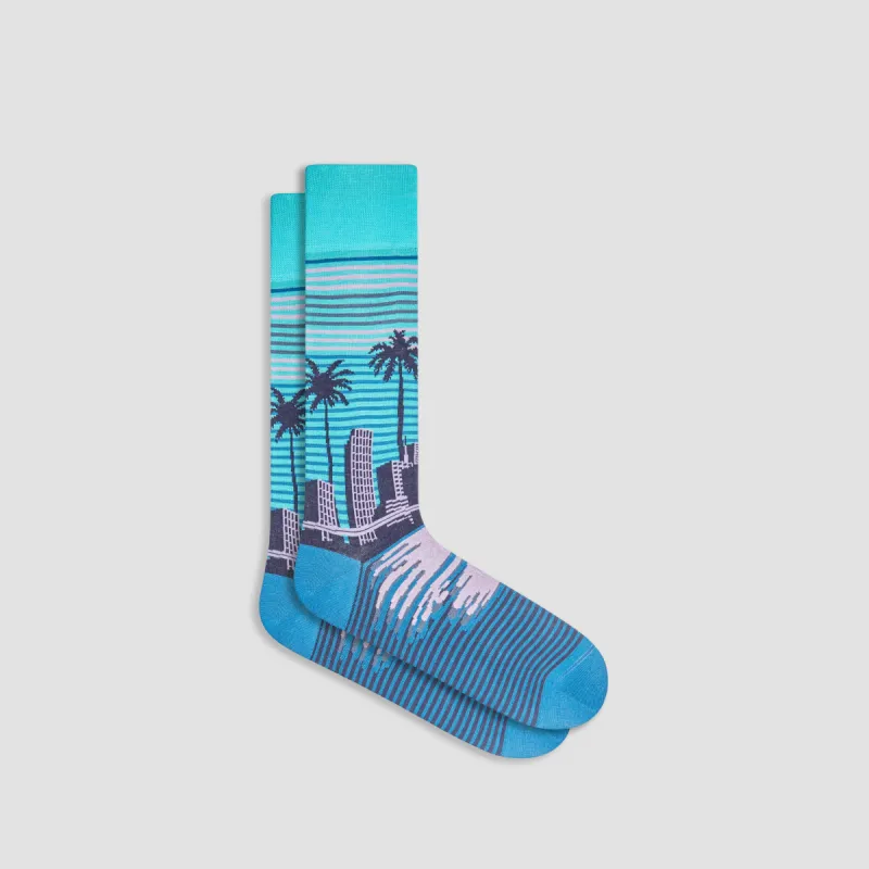 Skyline Mid-Calf Socks sold by Bugatchi