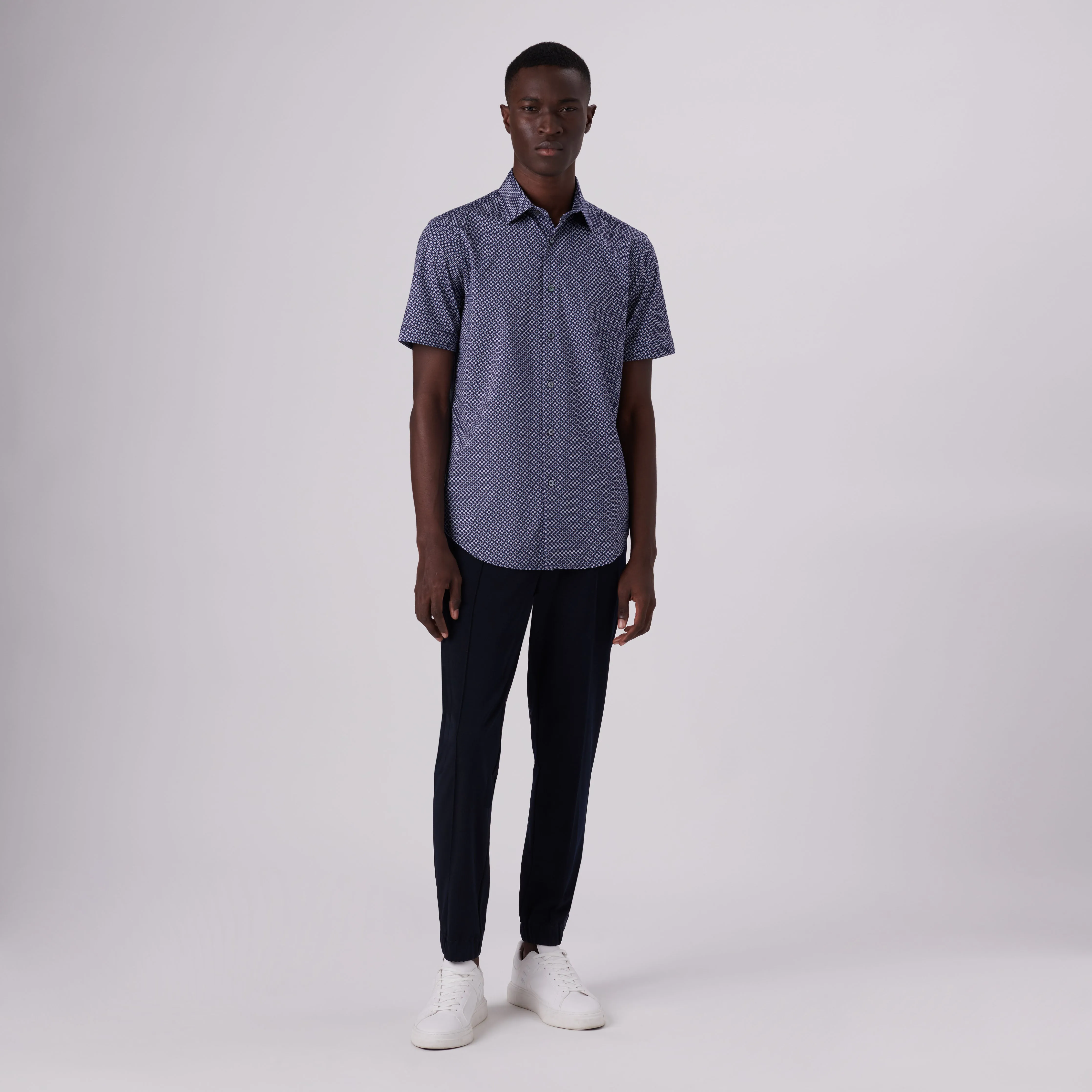 MILES Mandala Print OoohCotton Short Sleeve Shirt sold by Bugatchi product image thumbnail 5