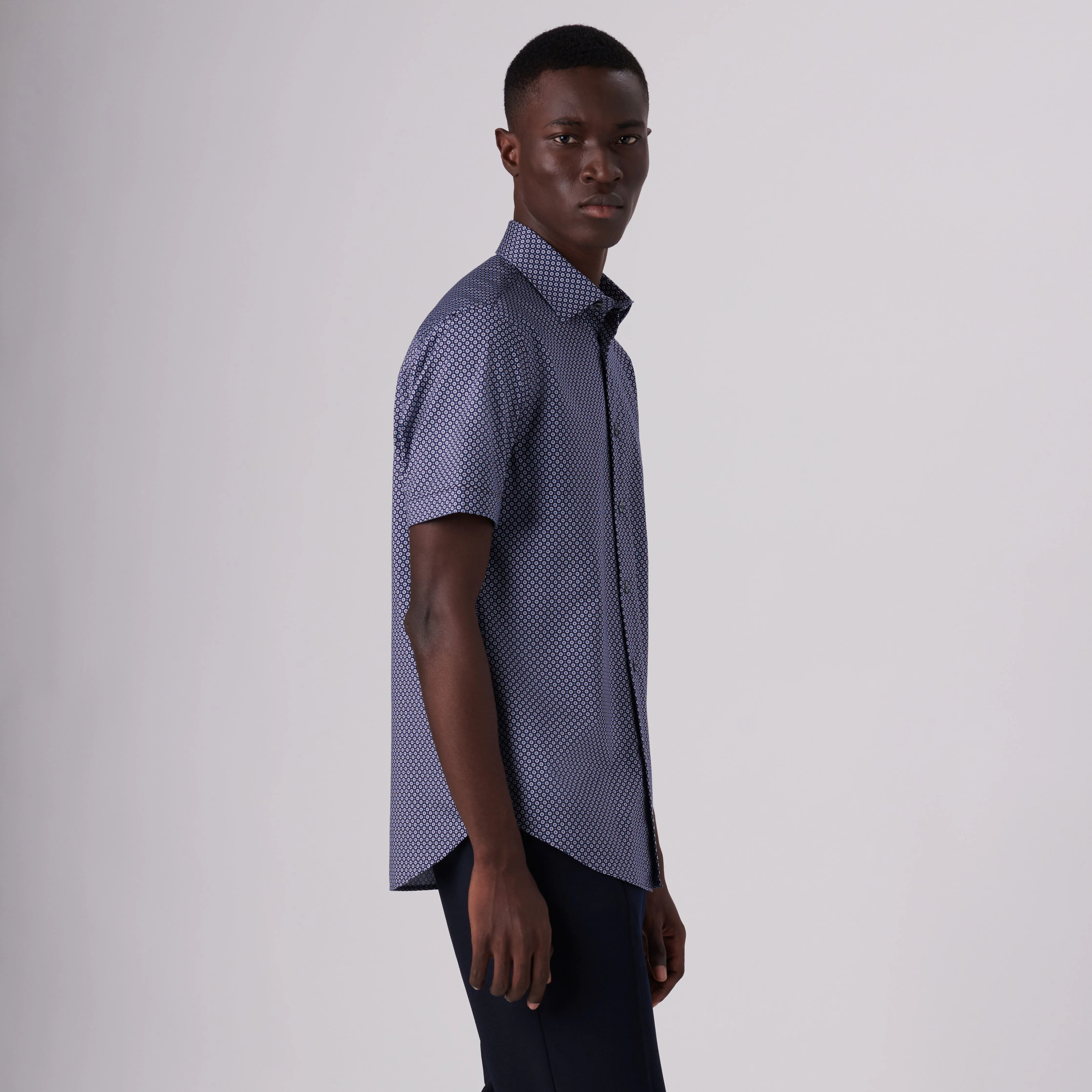 MILES Mandala Print OoohCotton Short Sleeve Shirt sold by Bugatchi product image thumbnail 3