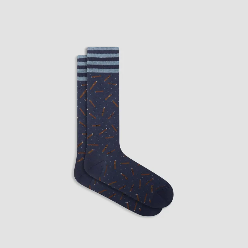 Cigars Mid-Calf Socks sold by Bugatchi