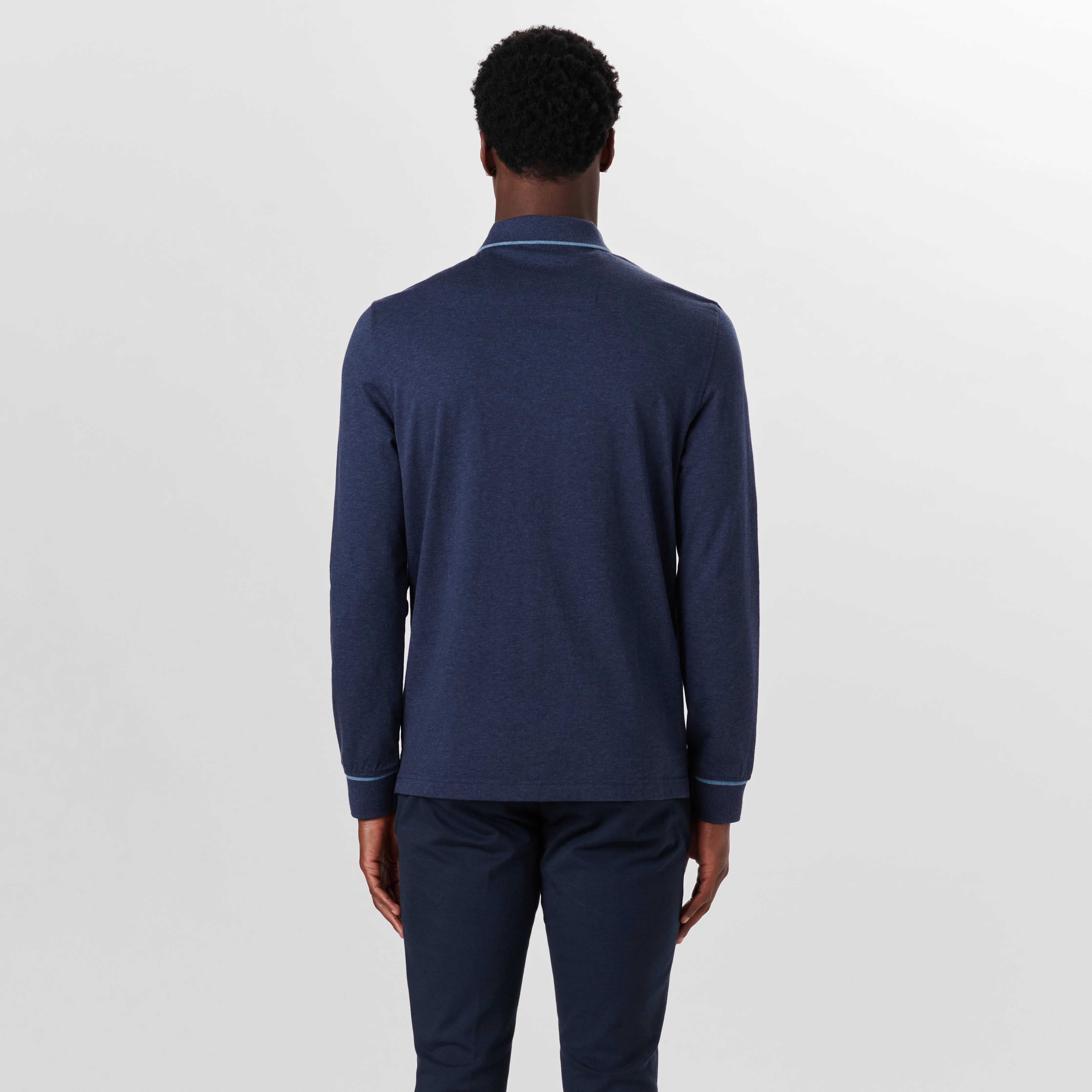 Long Sleeve Quarter Zip Polo sold by Bugatchi product image thumbnail 4