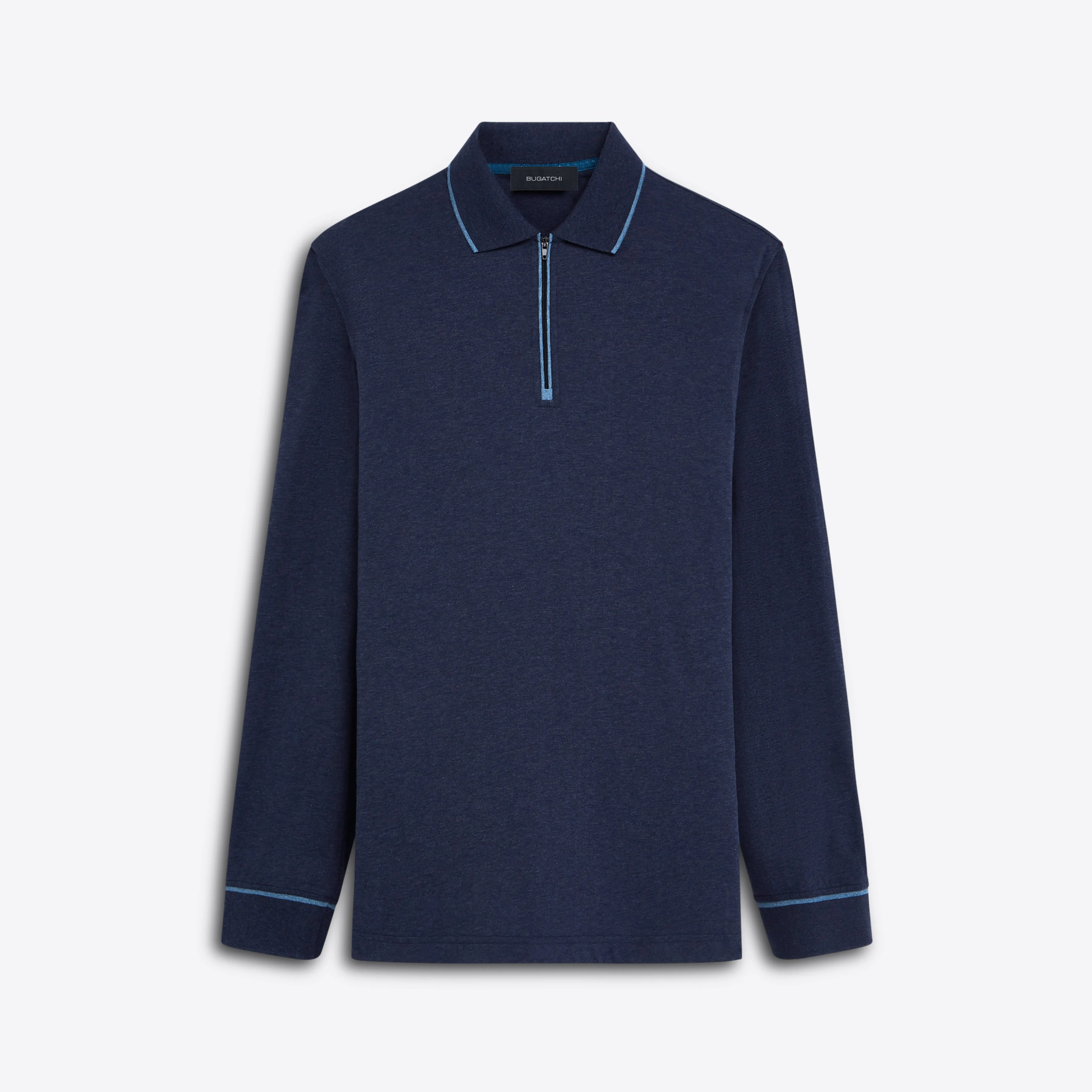 Long Sleeve Quarter Zip Polo sold by Bugatchi