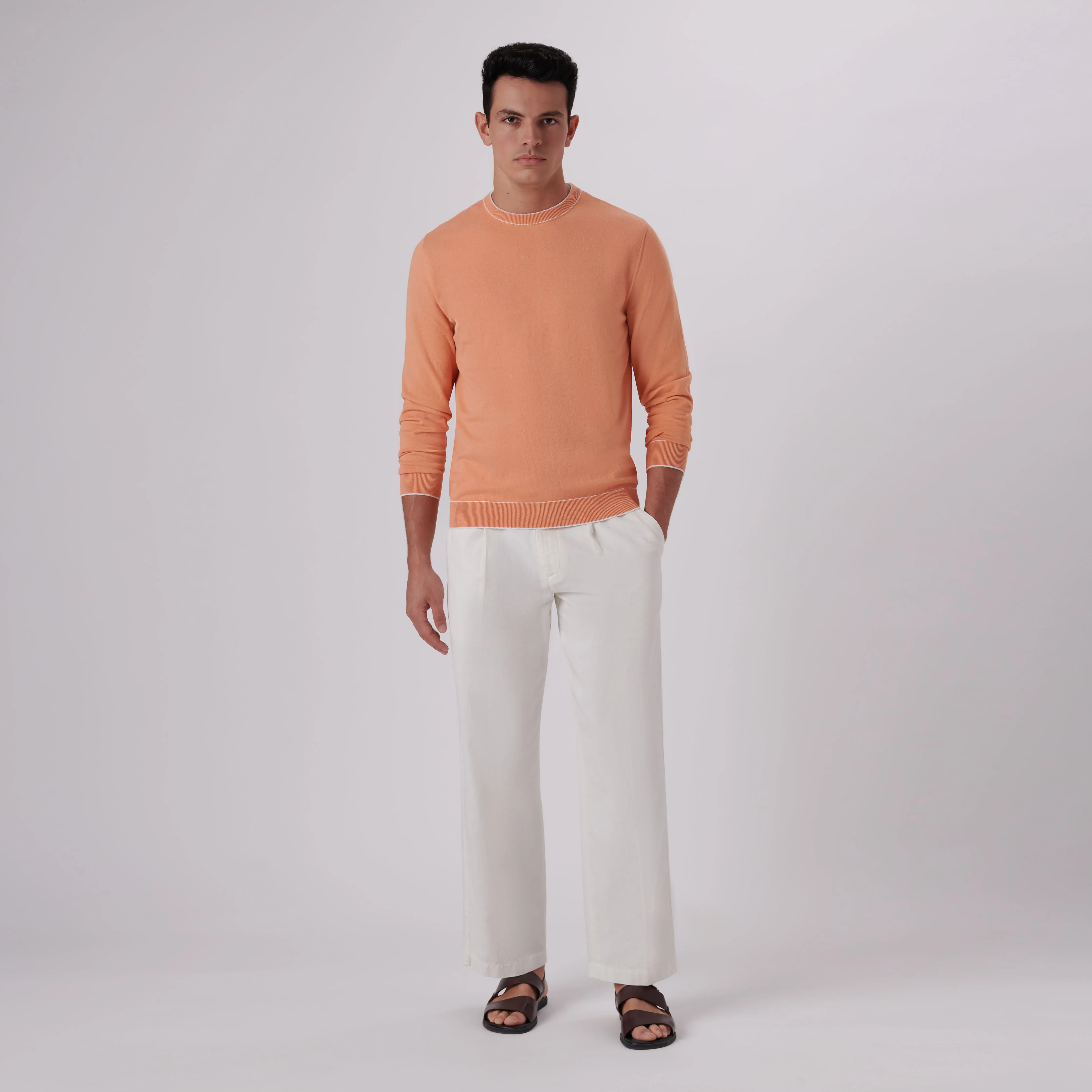 Solid Crew Neck Sweater sold by Bugatchi product image thumbnail 5