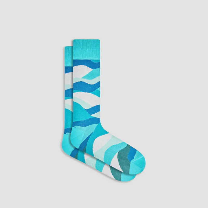Abstract Mid-Calf Socks sold by Bugatchi