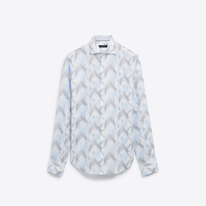 Geometric Print Cotton Shirt sold by Bugatchi