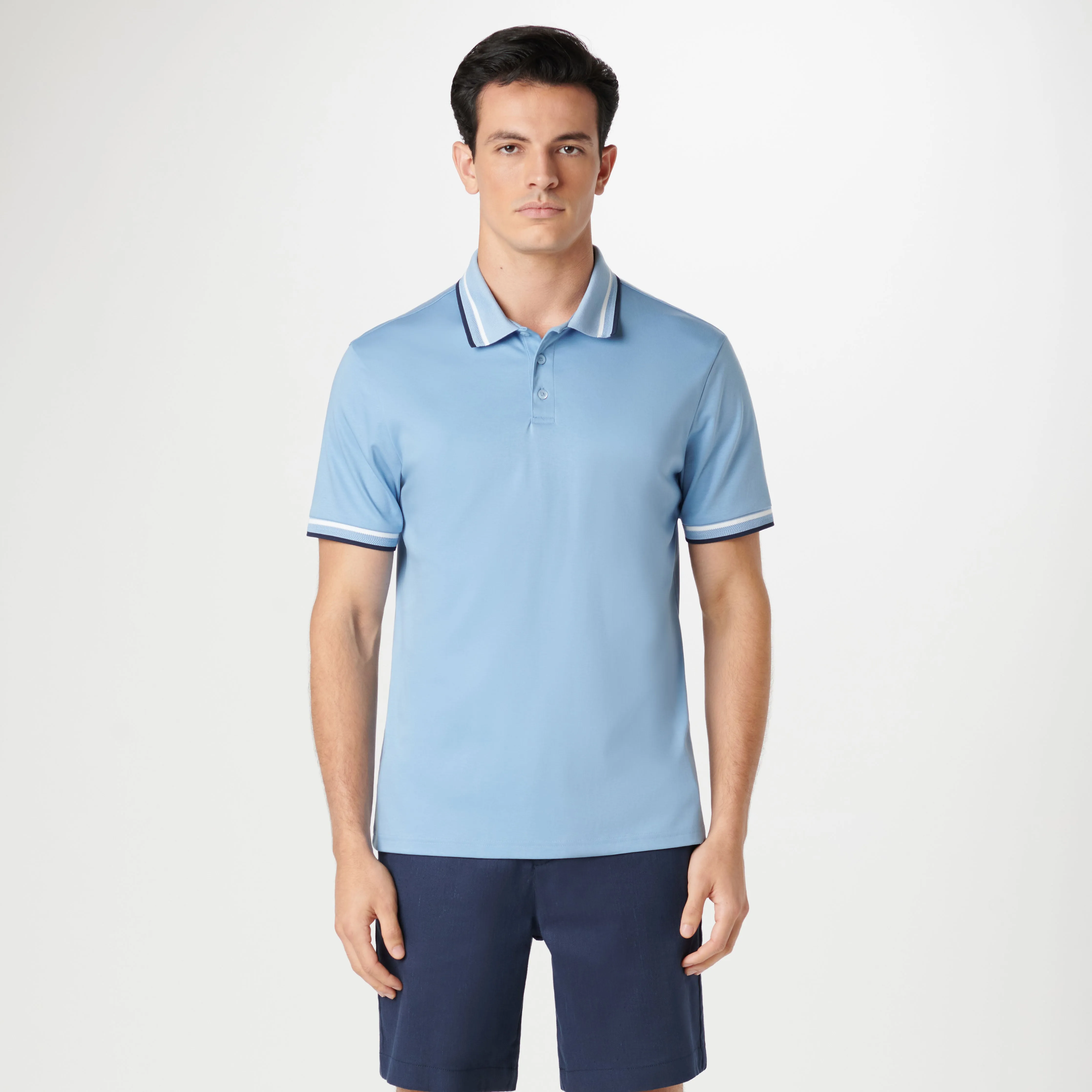 Tipped Solid Polo sold by Bugatchi product image thumbnail 2