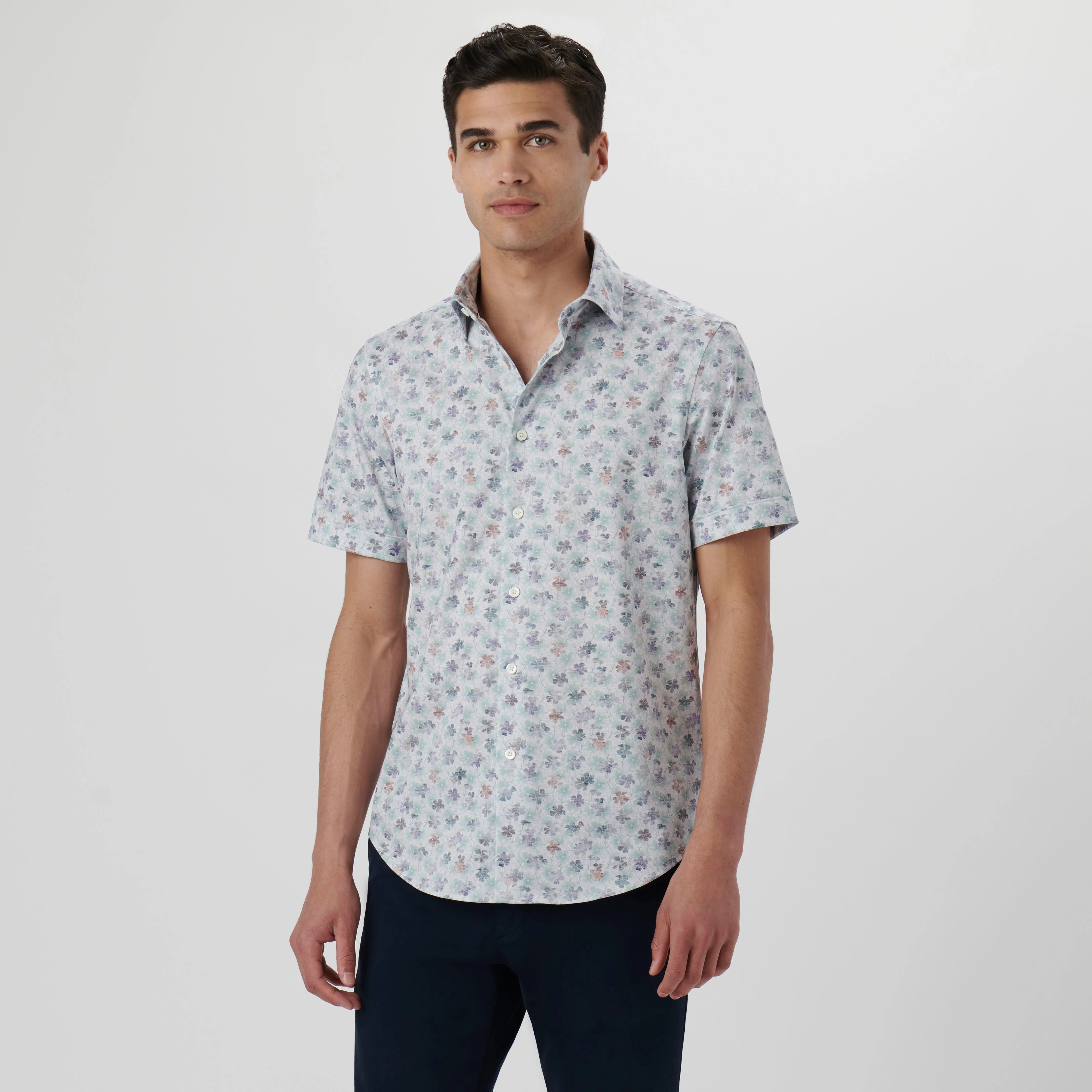 Miles Floral OoohCotton Short Sleeve Shirt sold by Bugatchi product image thumbnail 2