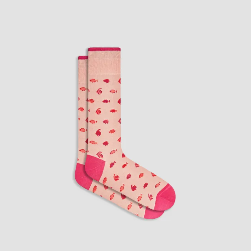 Fish Mid-Calf Socks sold by Bugatchi