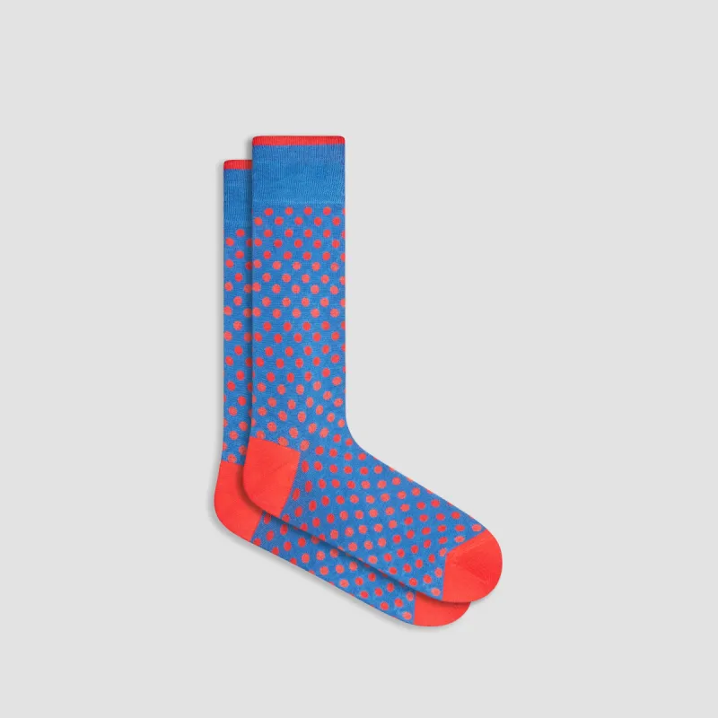 Polka Dot Mid-Calf Socks sold by Bugatchi