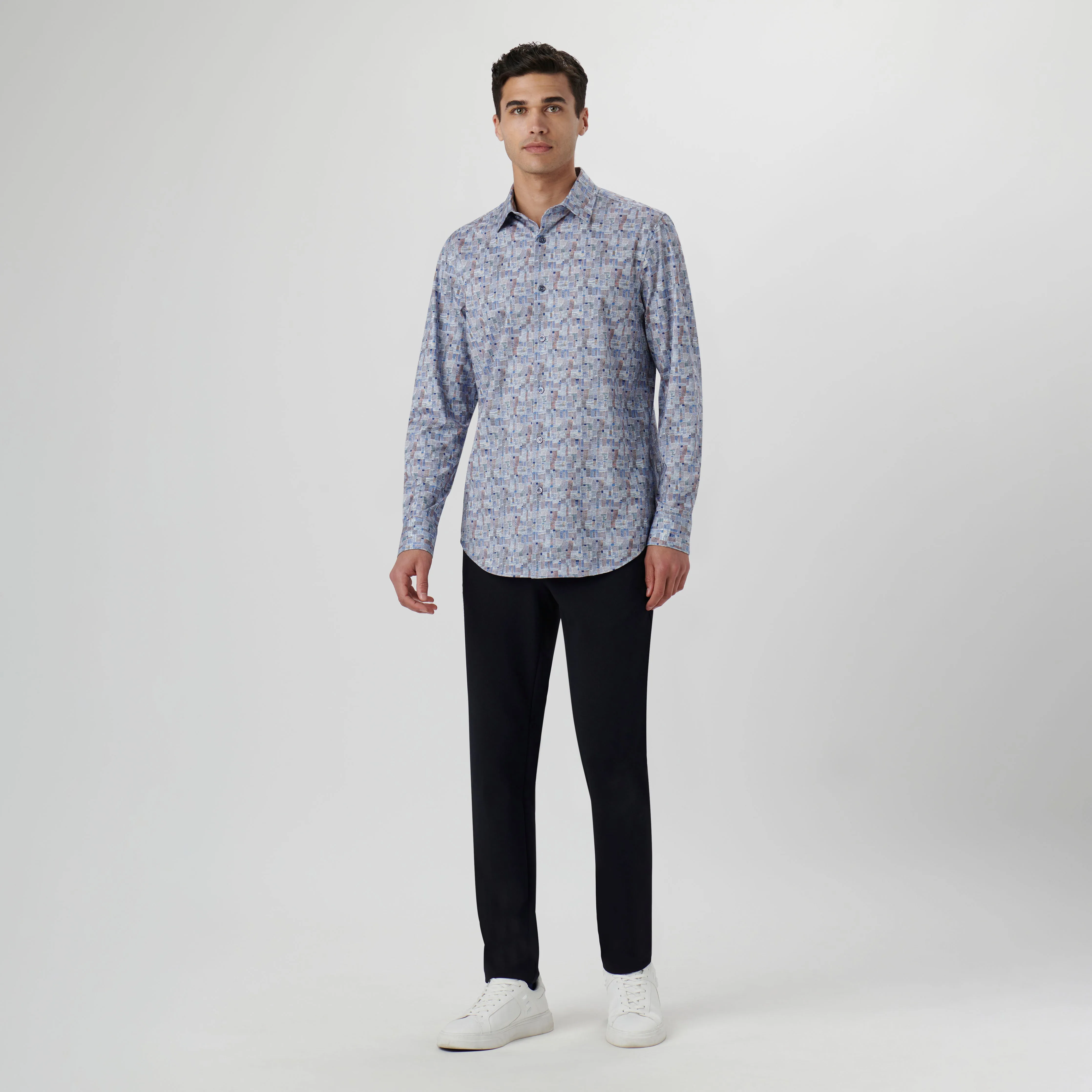 James Patchwork Print OoohCotton Shirt sold by Bugatchi product image thumbnail 5