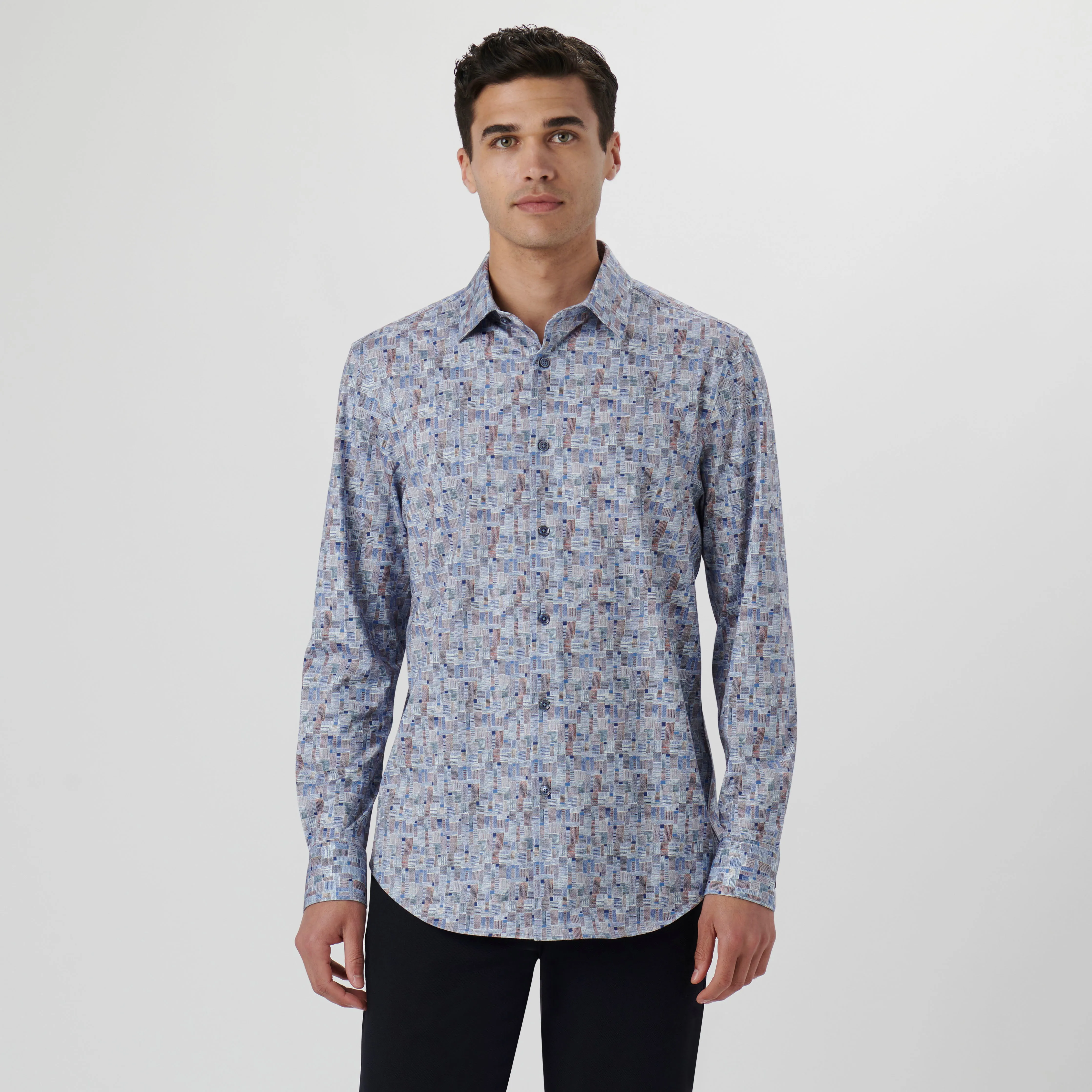 James Patchwork Print OoohCotton Shirt sold by Bugatchi product image thumbnail 2