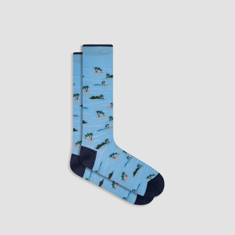 Tiny Island Mid-Calf Socks sold by Bugatchi
