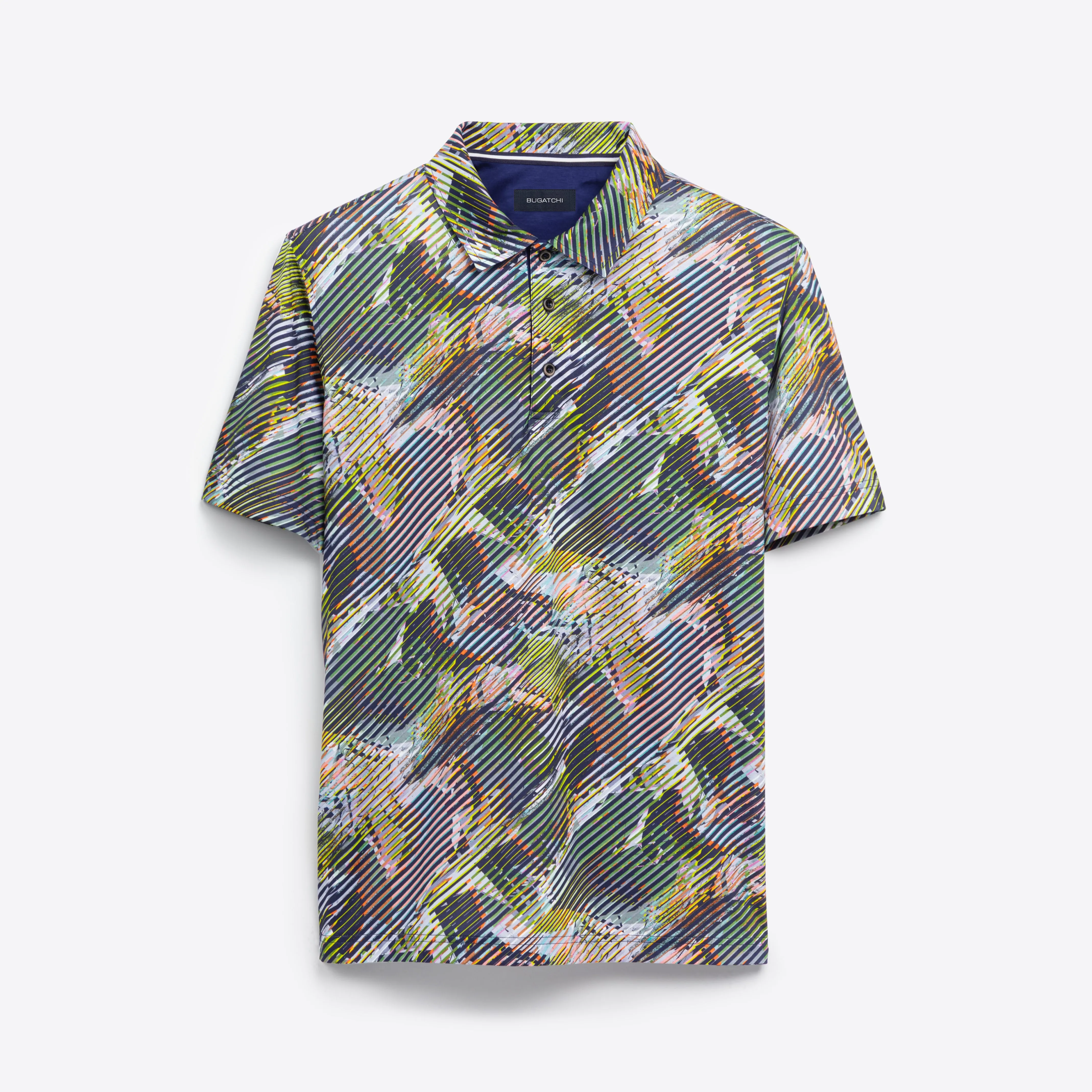 Abstract Print Polo sold by Bugatchi