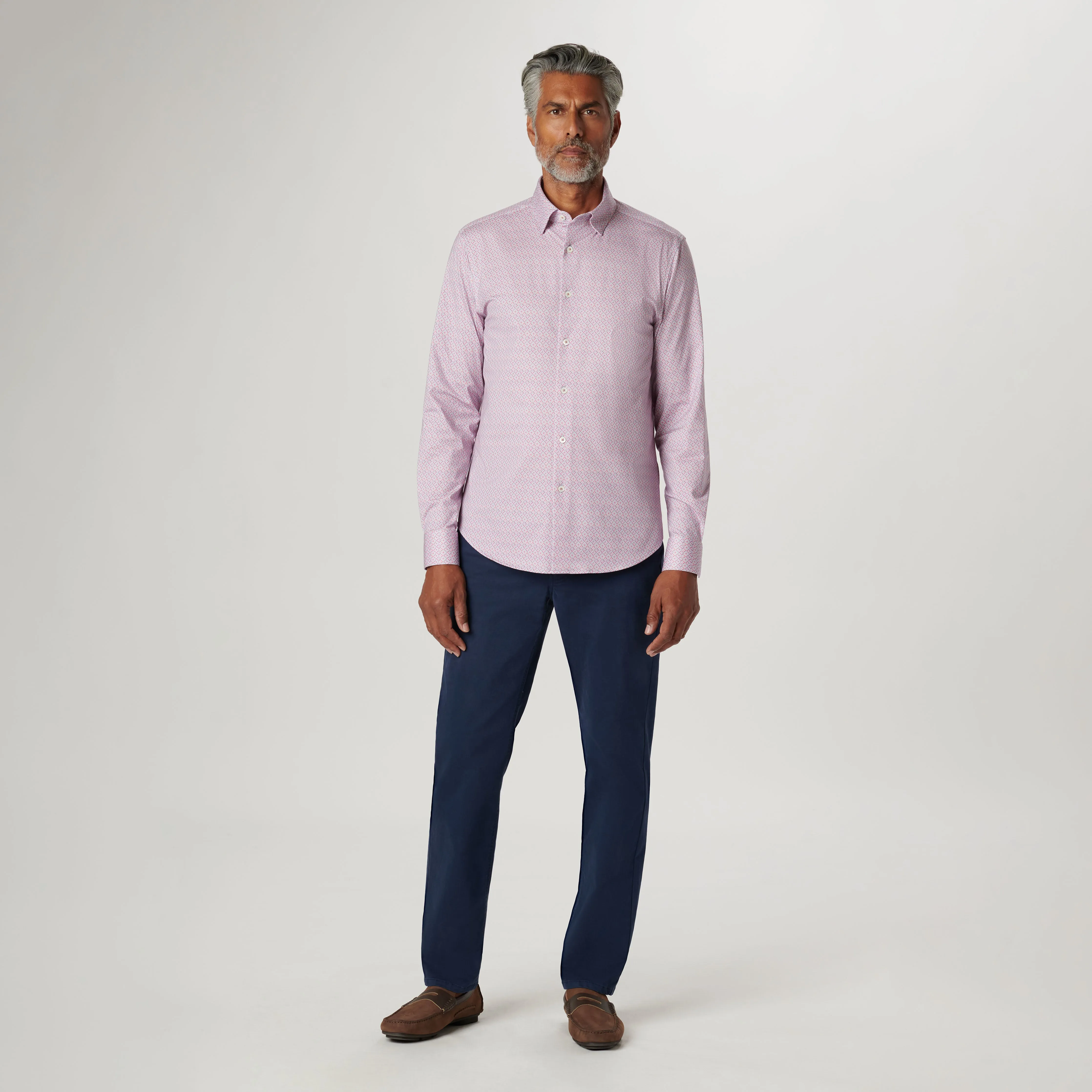 Jules Diamond Check OoohCotton Shirt sold by Bugatchi product image thumbnail 5