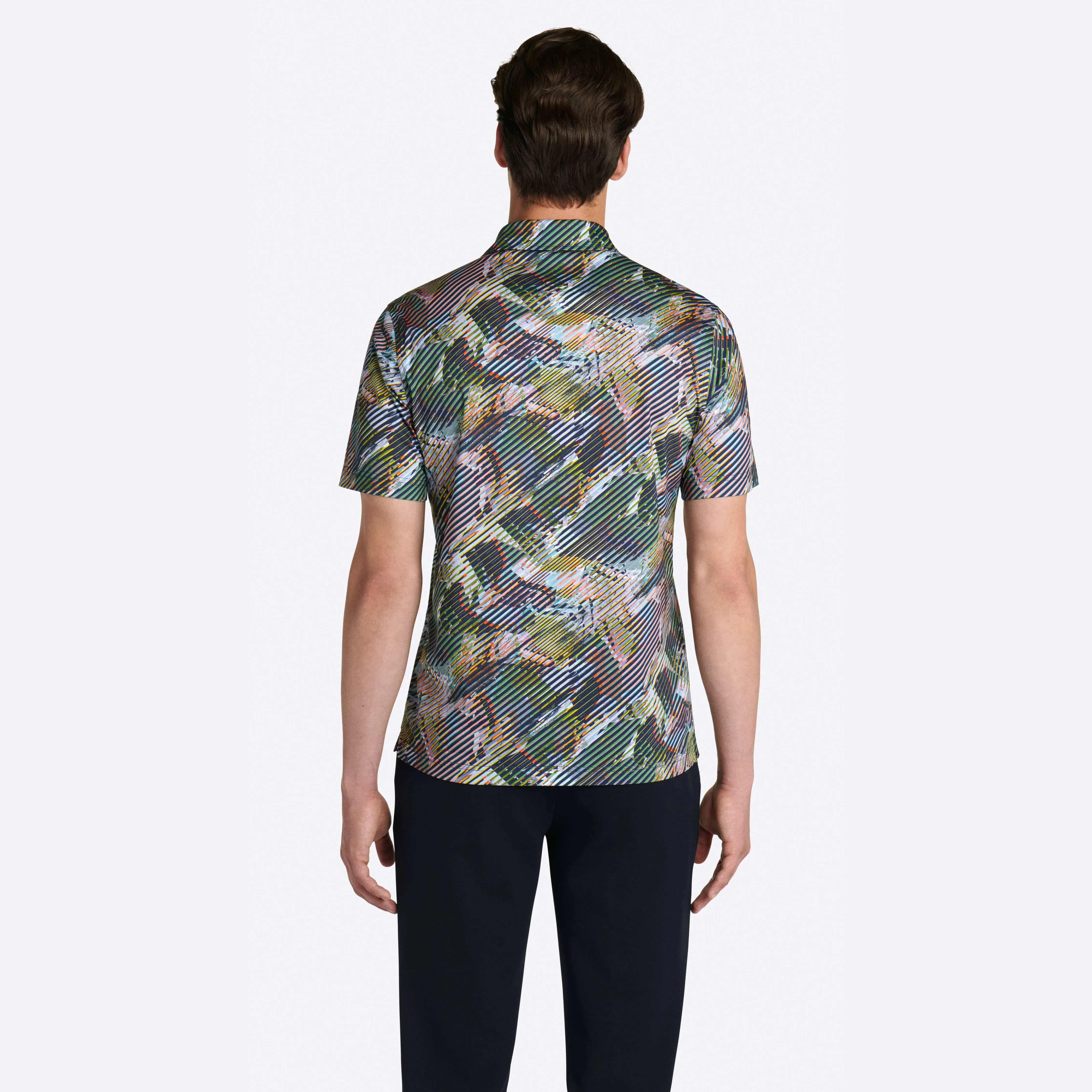 Abstract Print Polo sold by Bugatchi product image thumbnail 5