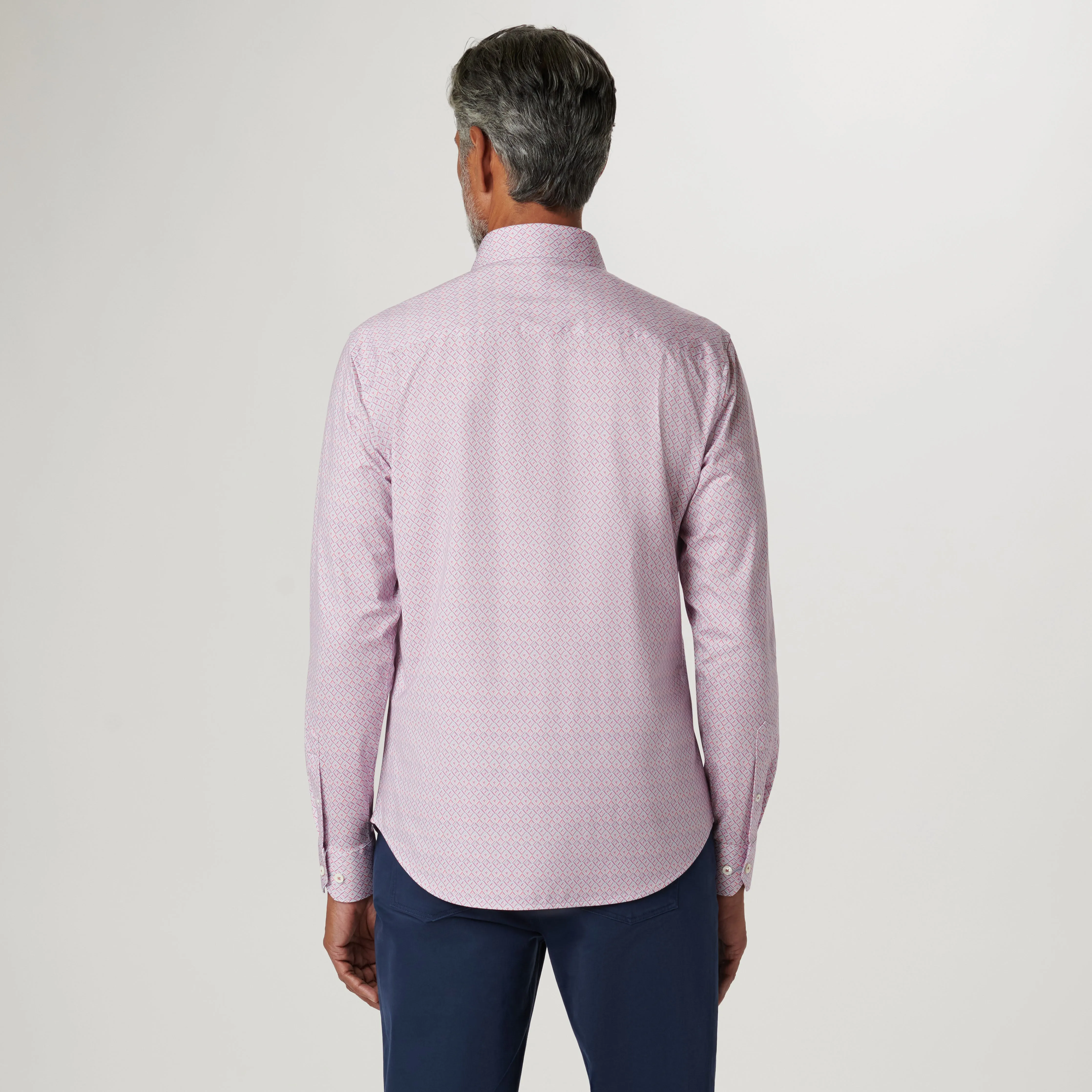 Jules Diamond Check OoohCotton Shirt sold by Bugatchi product image thumbnail 4
