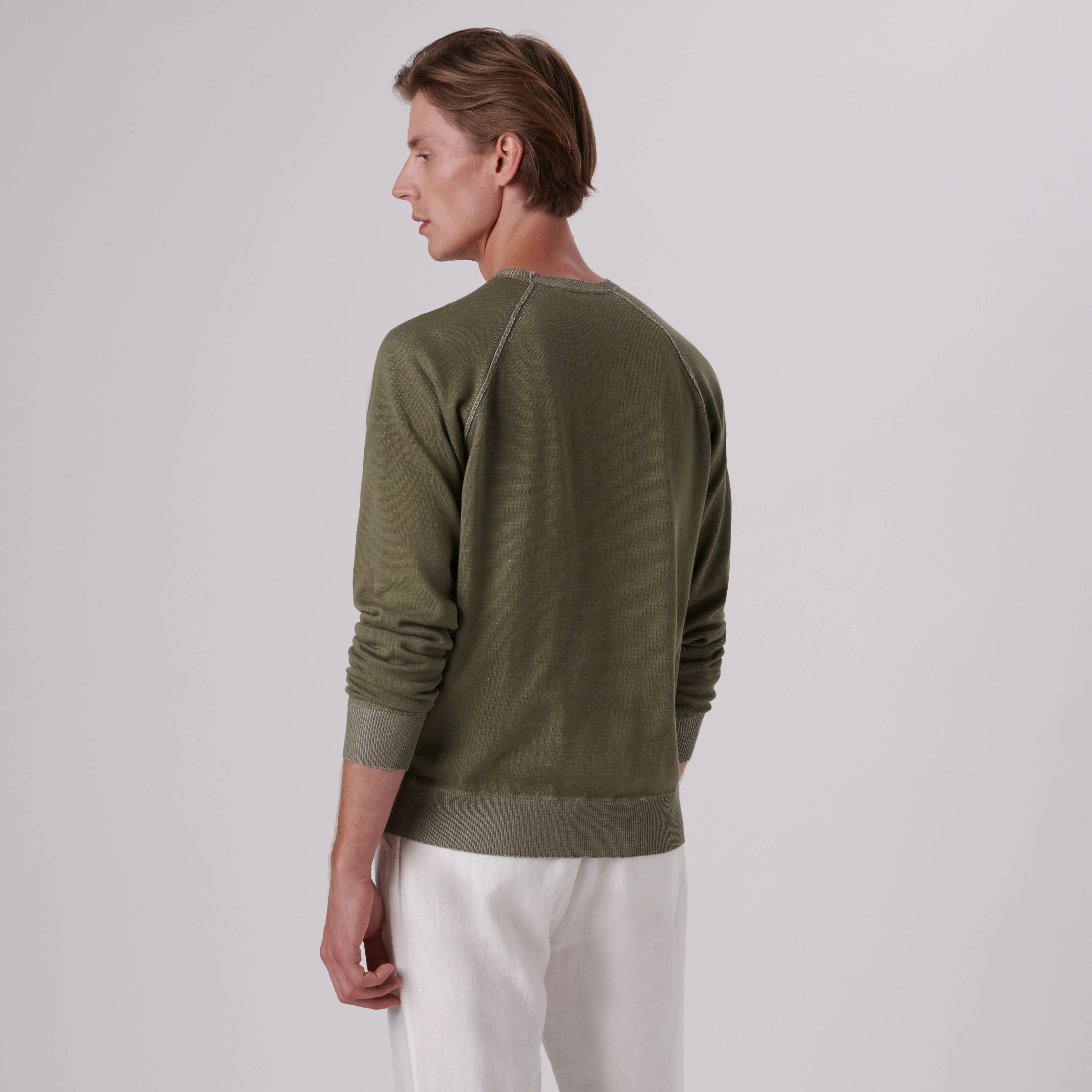 Solid Crew Neck Sweater sold by Bugatchi product image thumbnail 4