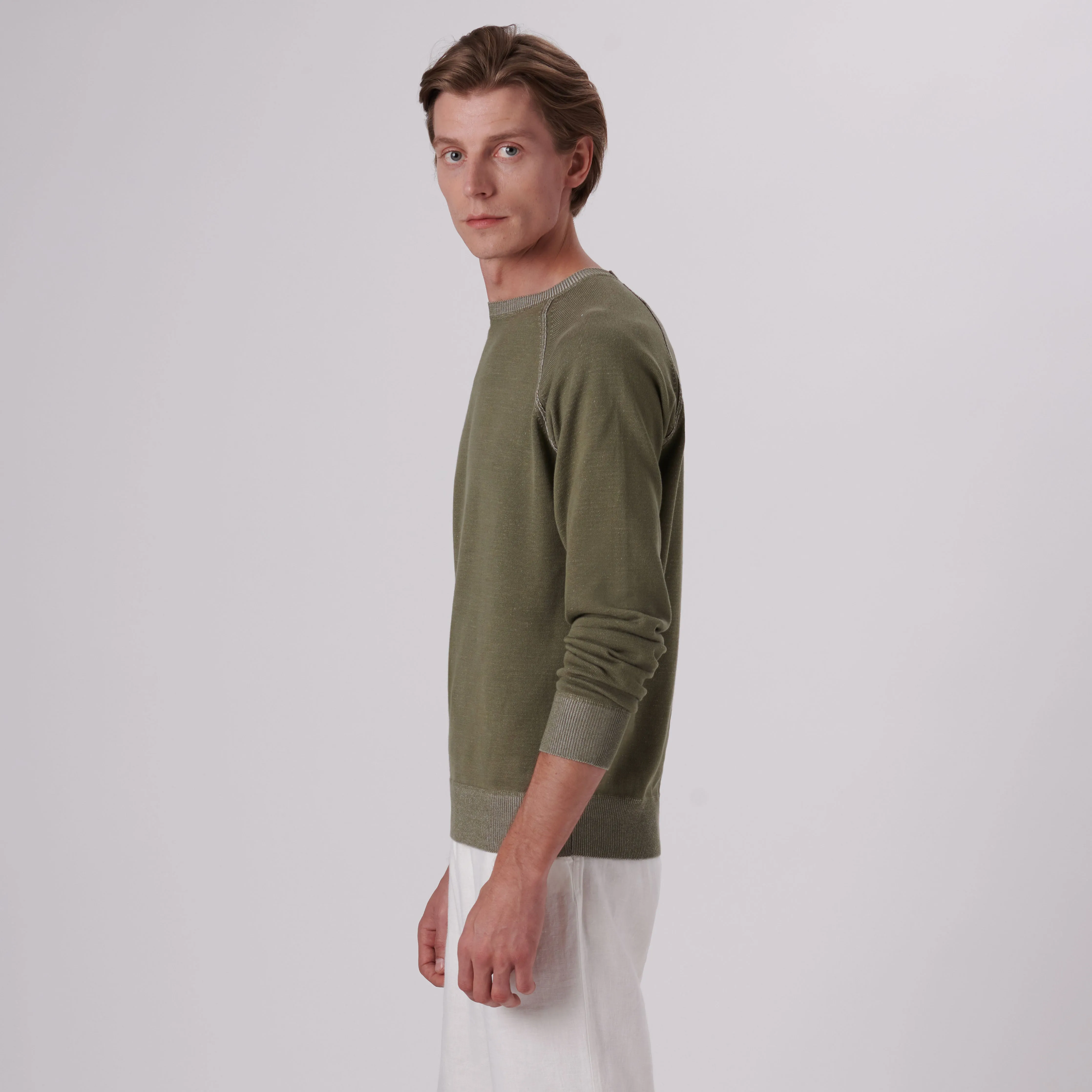 Solid Crew Neck Sweater sold by Bugatchi product image thumbnail 3