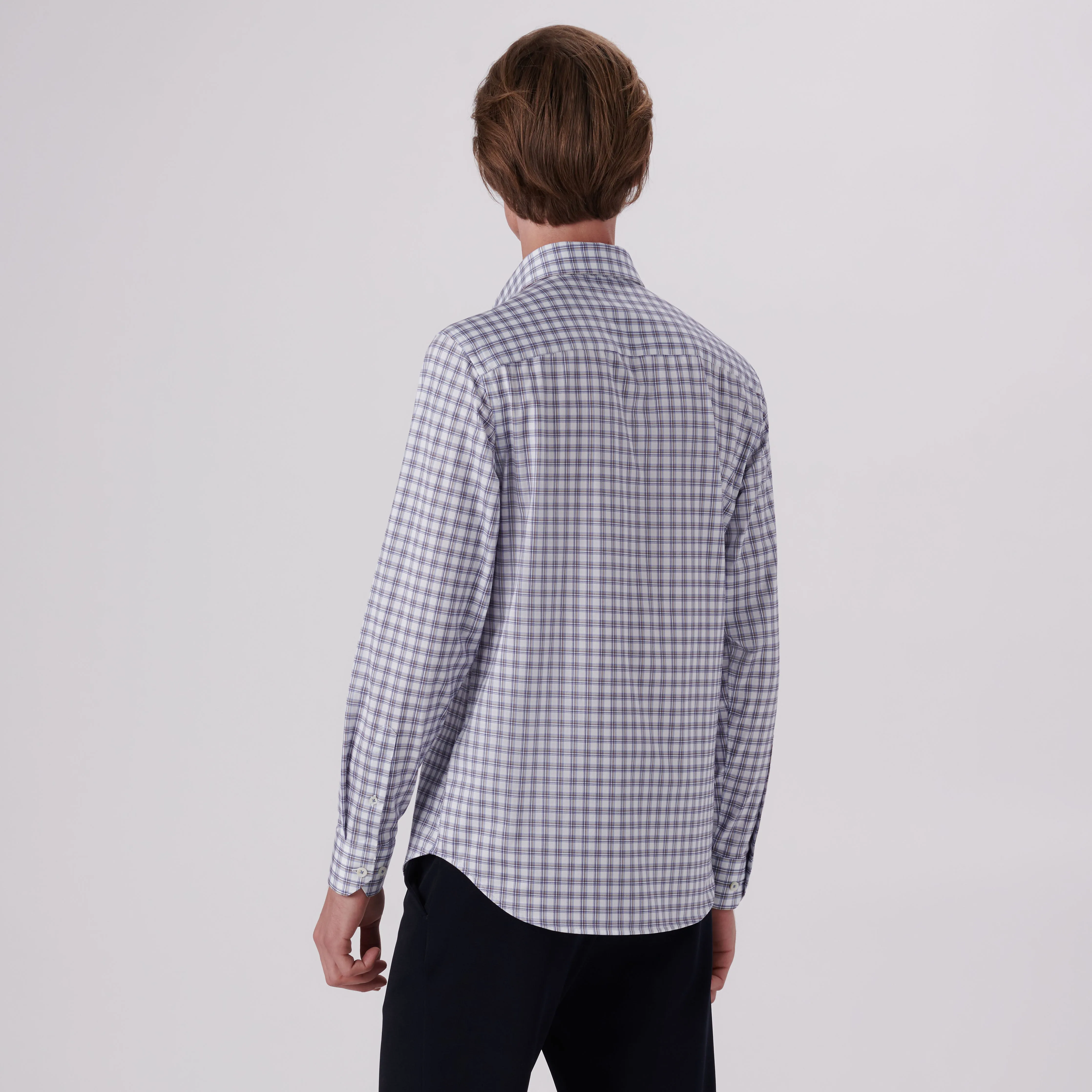 James Plaid Check Print OoohCotton Shirt sold by Bugatchi product image thumbnail 4