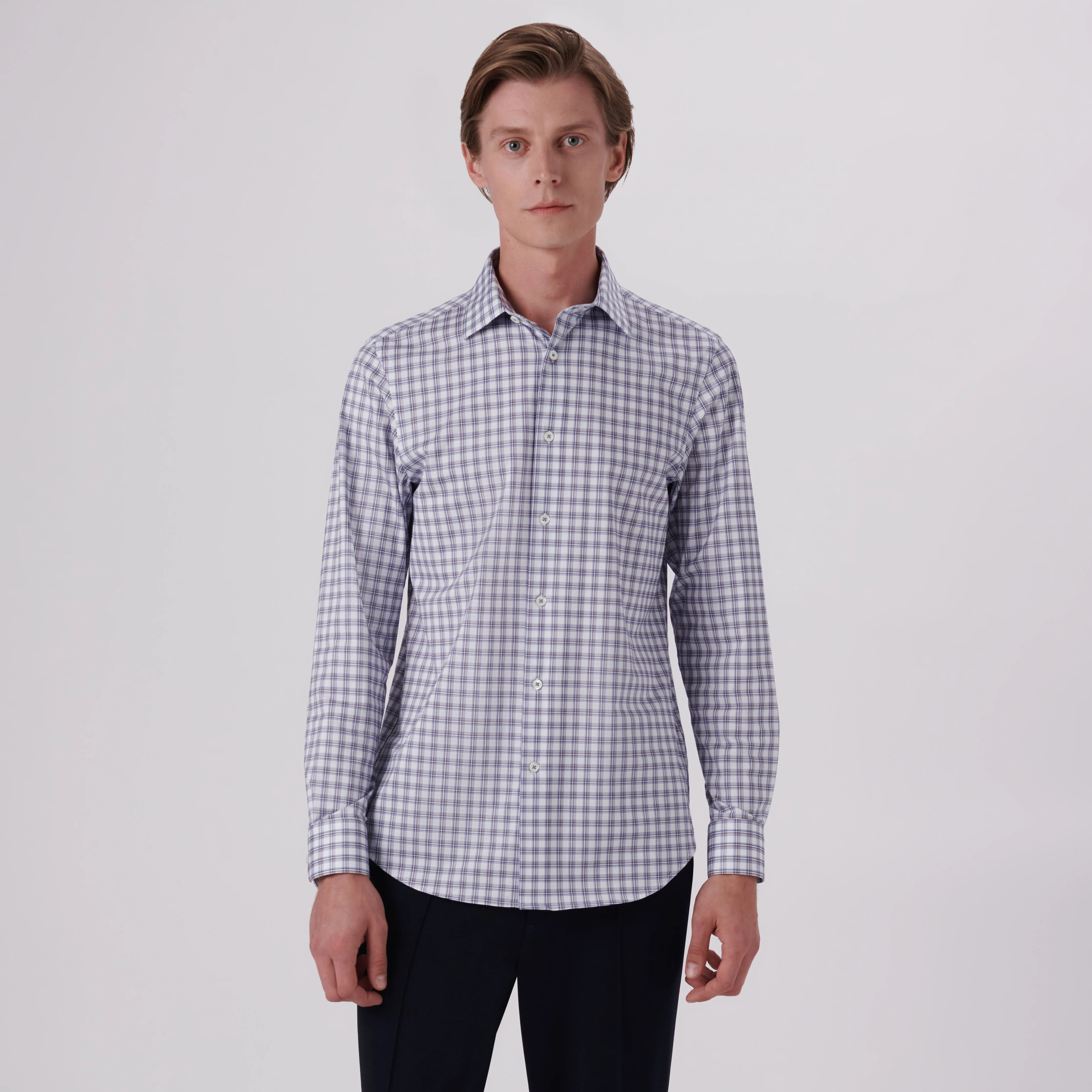 James Plaid Check Print OoohCotton Shirt sold by Bugatchi product image thumbnail 2