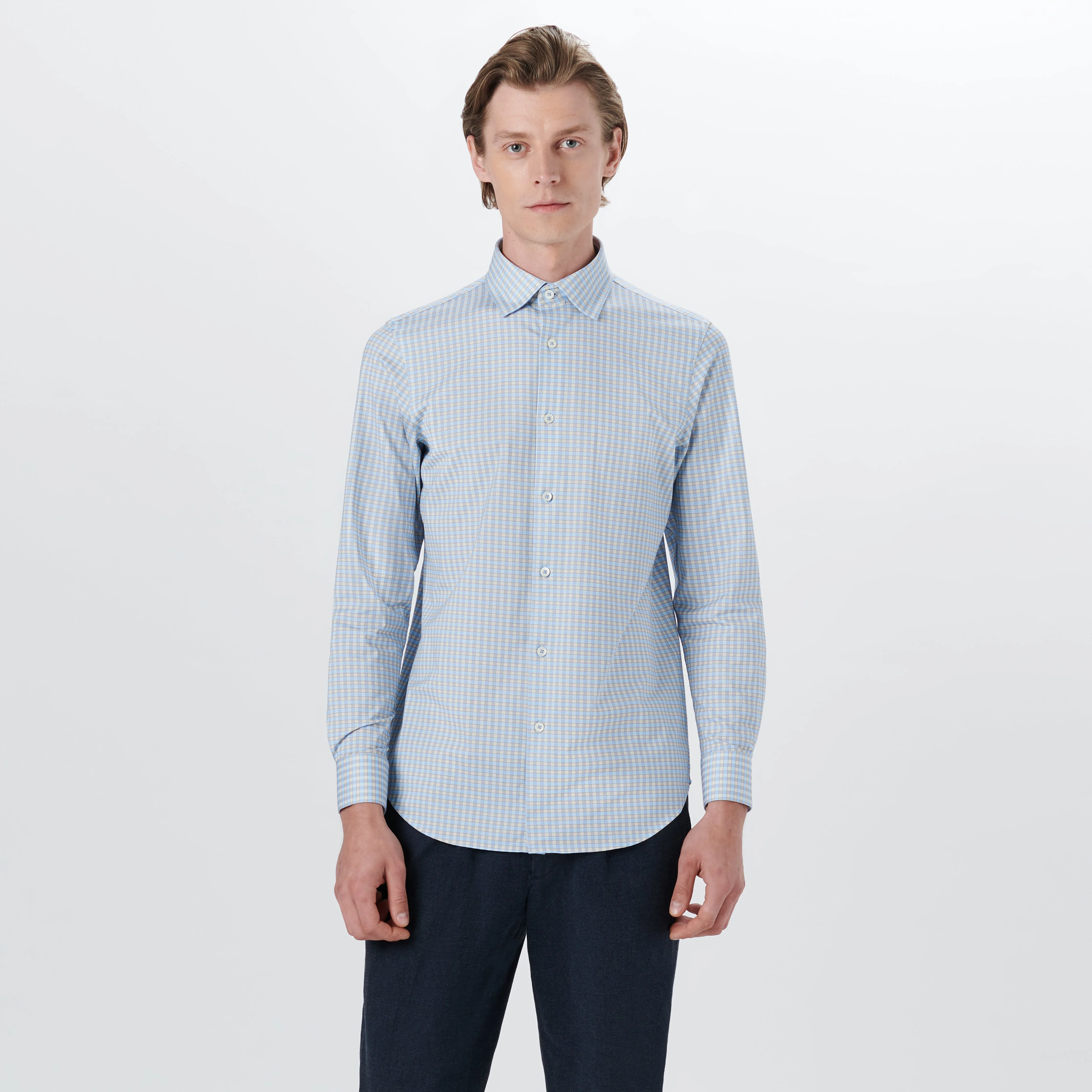 JAMES Checkered OoohCotton Shirt sold by Bugatchi product image thumbnail 2