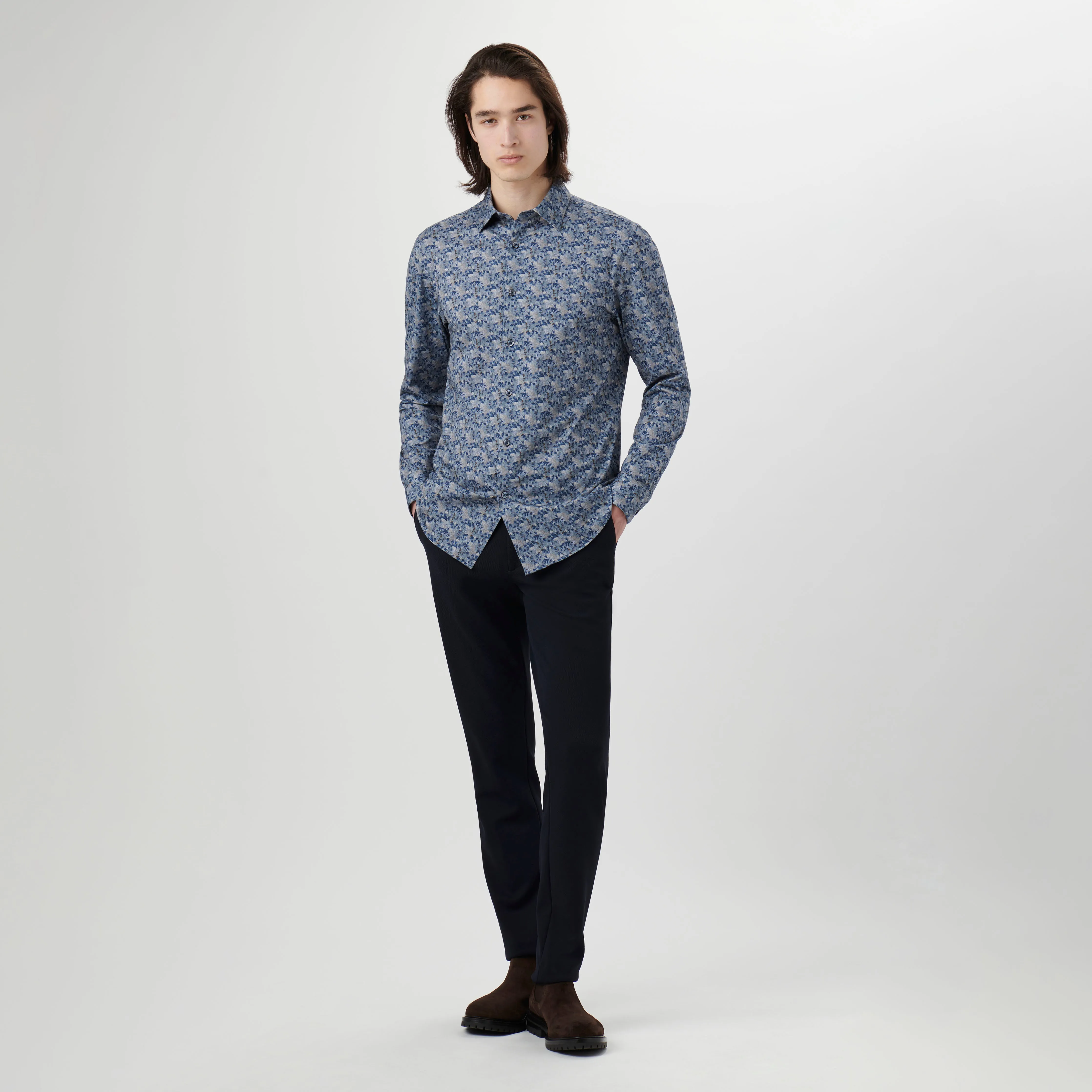 James Abstract Print OoohCotton Shirt sold by Bugatchi product image thumbnail 5